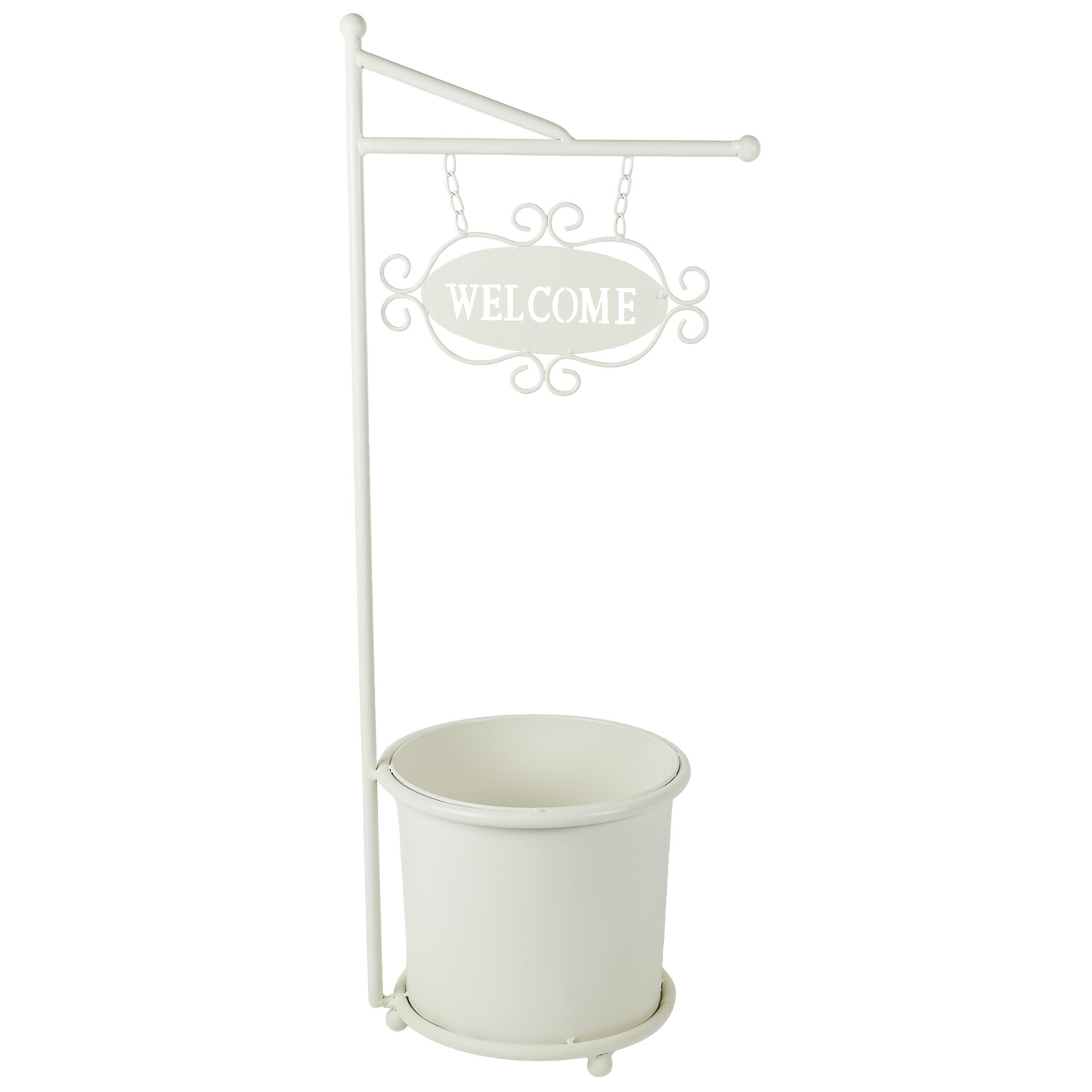 Welcome Flower Planter - White Image 3