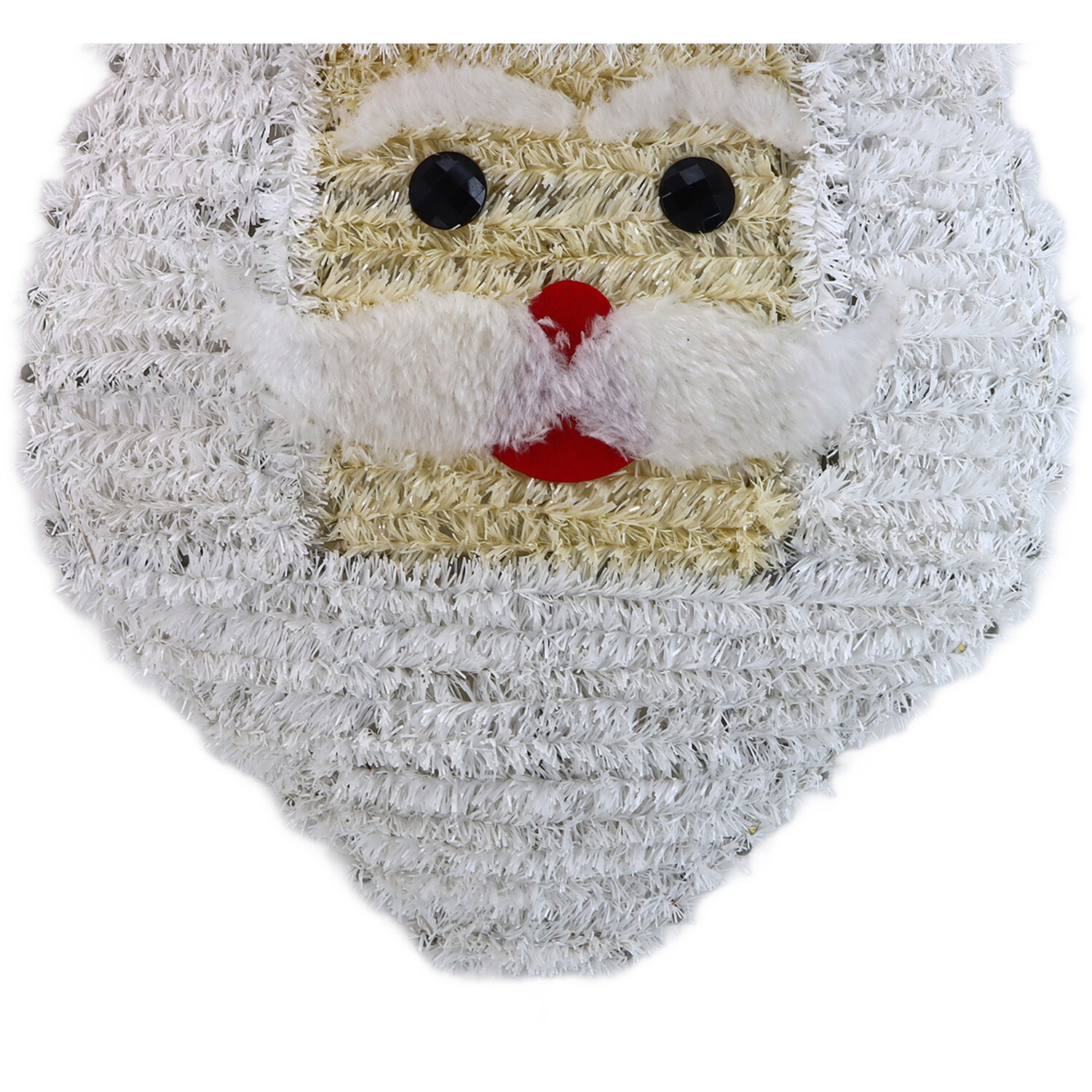 Christmas Tinsel Santa Hanging Decoration with LED White and Red Image 3