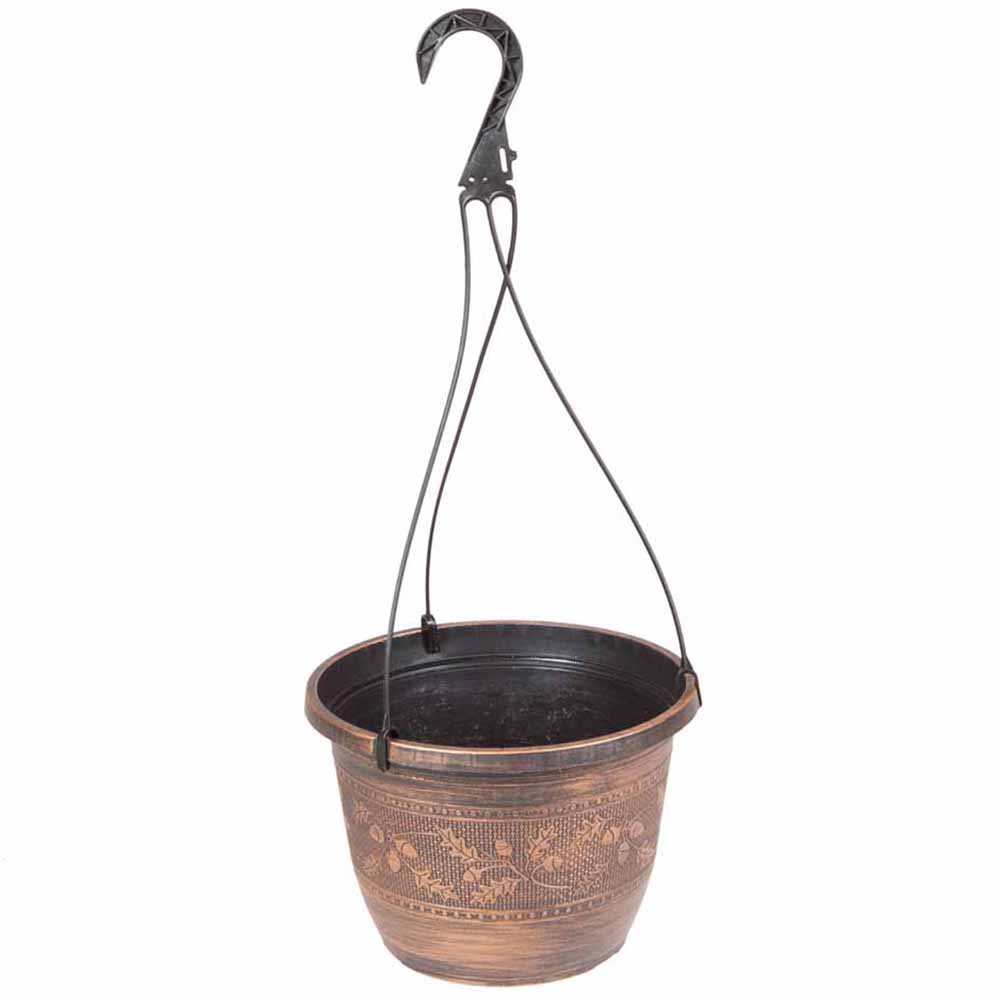 YouGarden 25cm 4 Pack Acorn Plastic Hanging Baskets Image 2