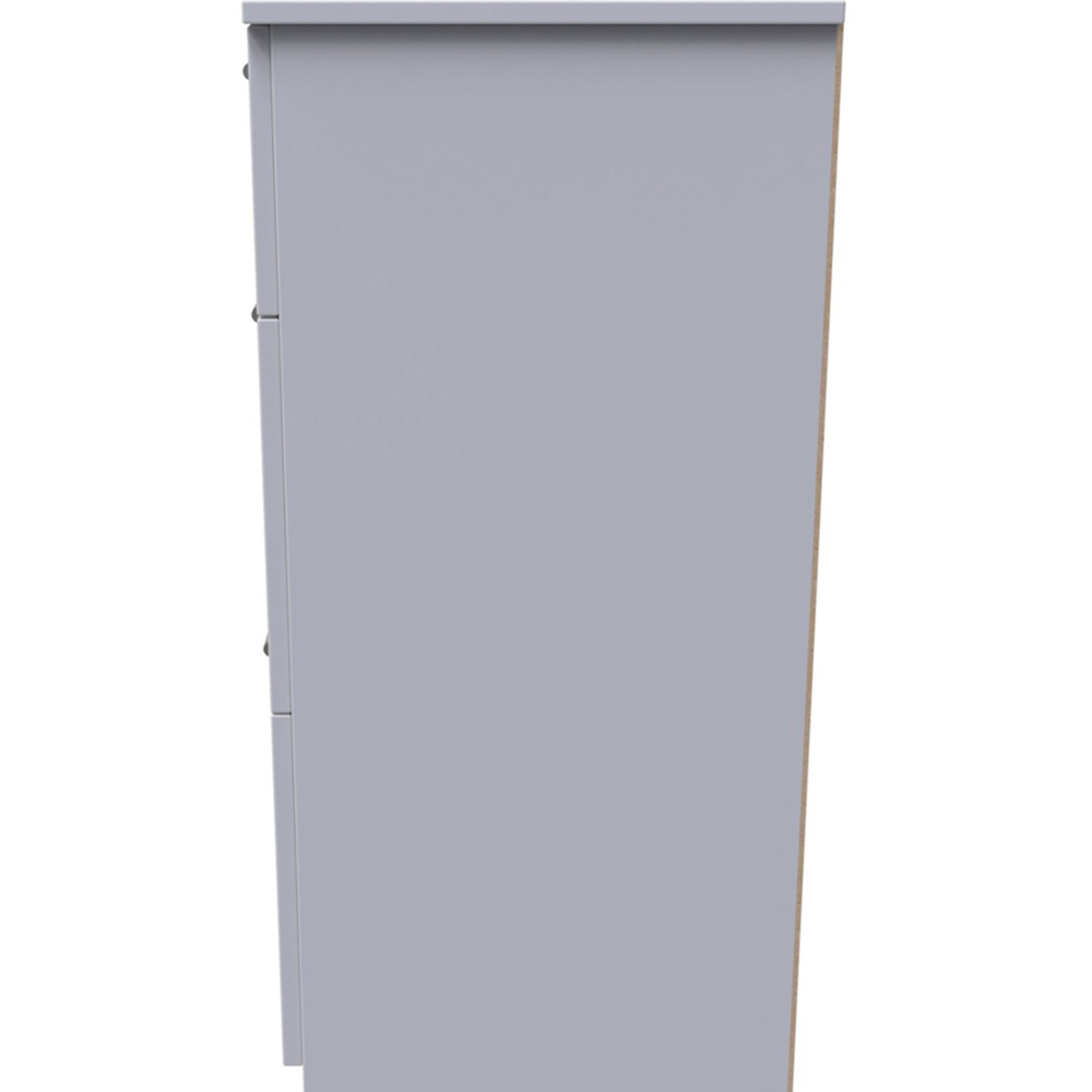Crowndale Devon 3 Drawer Grey Matt Deep Chest of Drawers Image 3