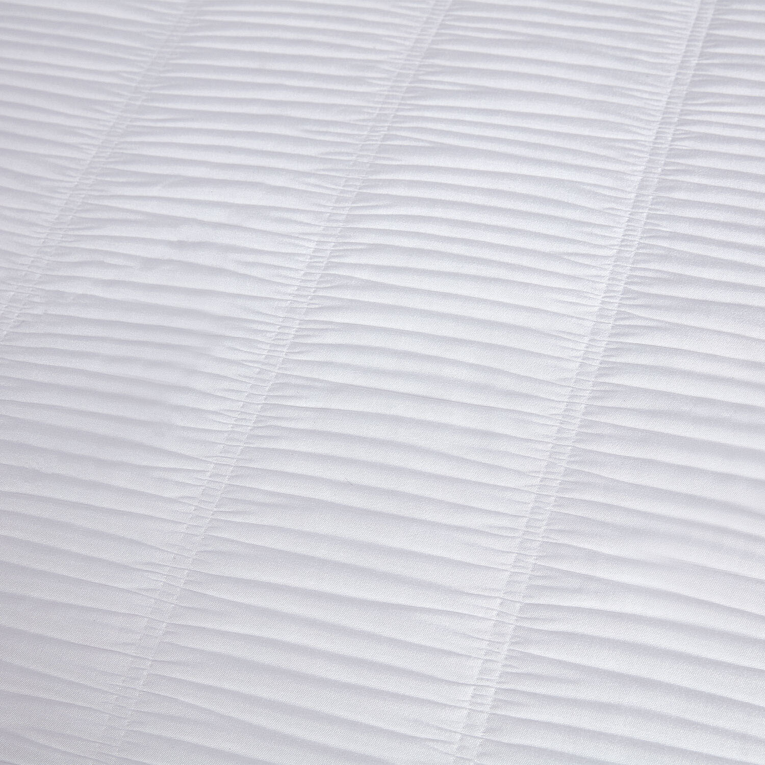 Cassie Crinkle Stripe Textured Duvet Set  Silver / Superking Image 3