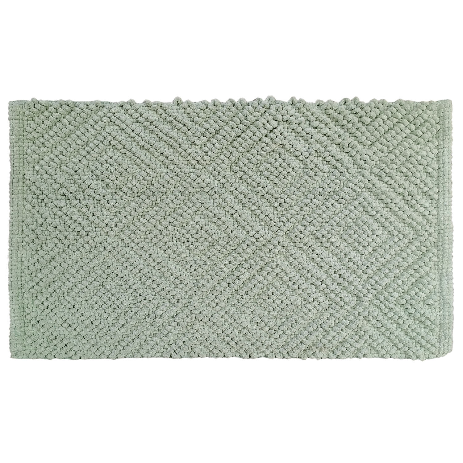 Diamond Bobble Bath Mat - Sage Image