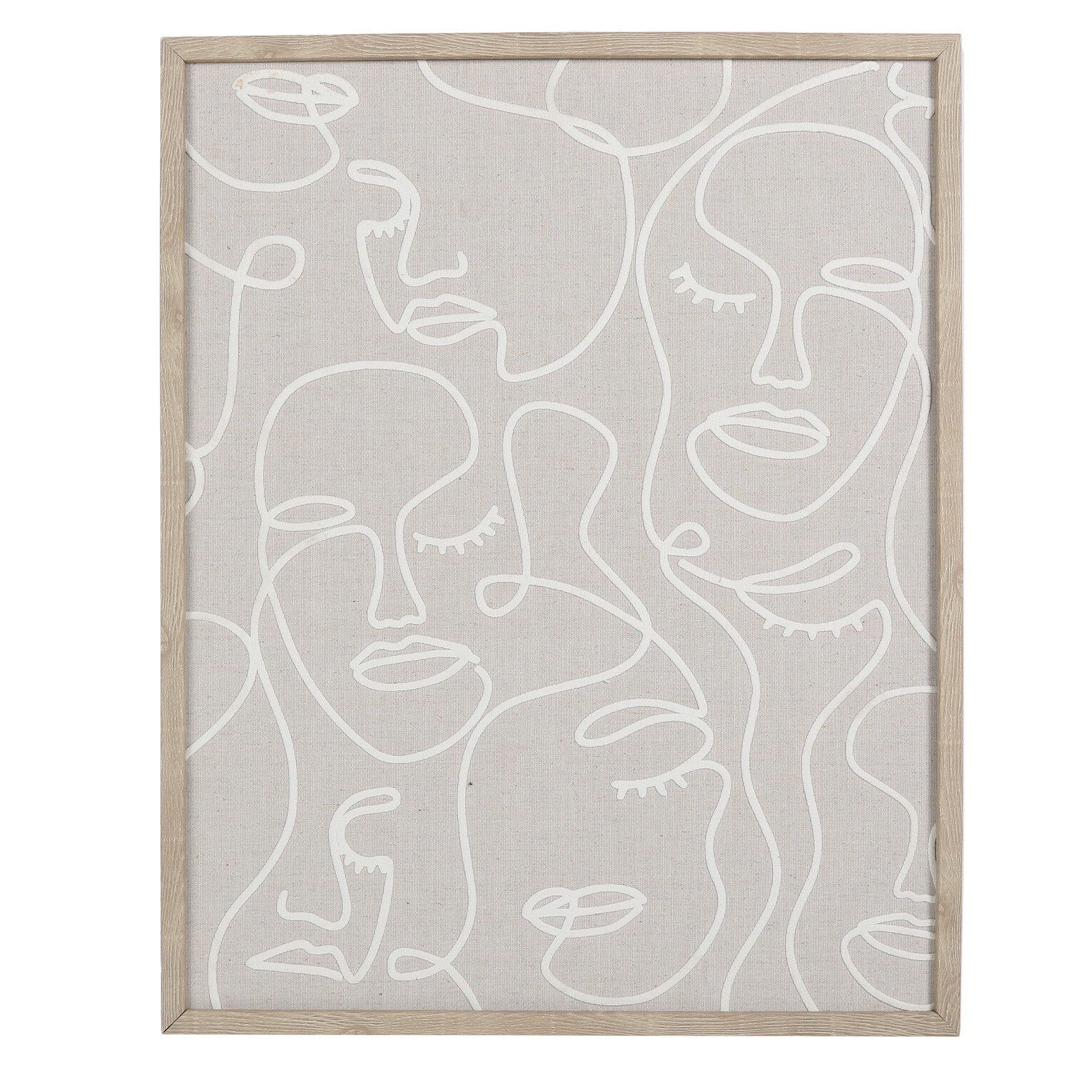 Neutral Figurative Lines Framed Art - Natural Image 3