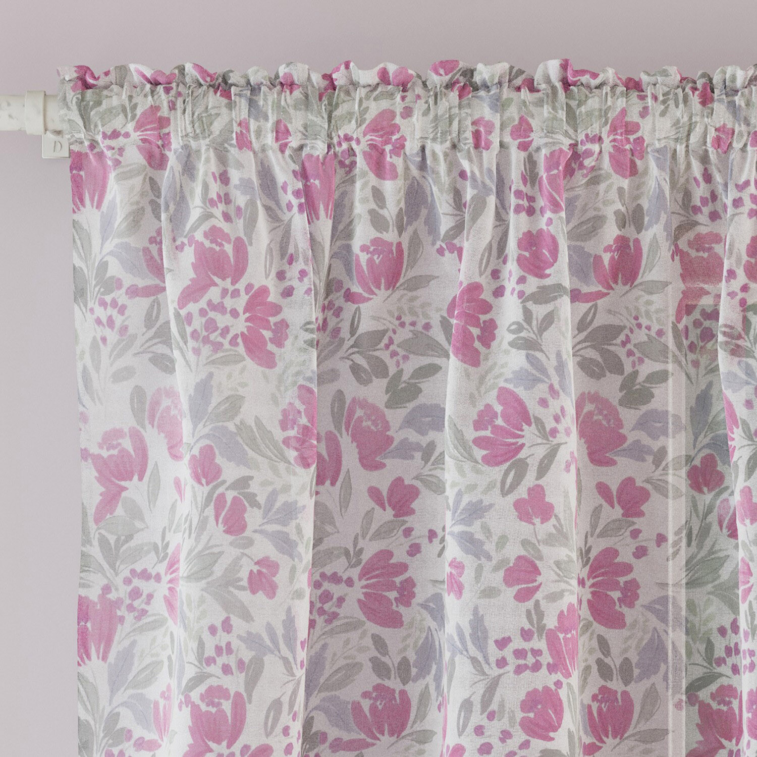 Mia Curtain Panel Pink 122cm Image 2