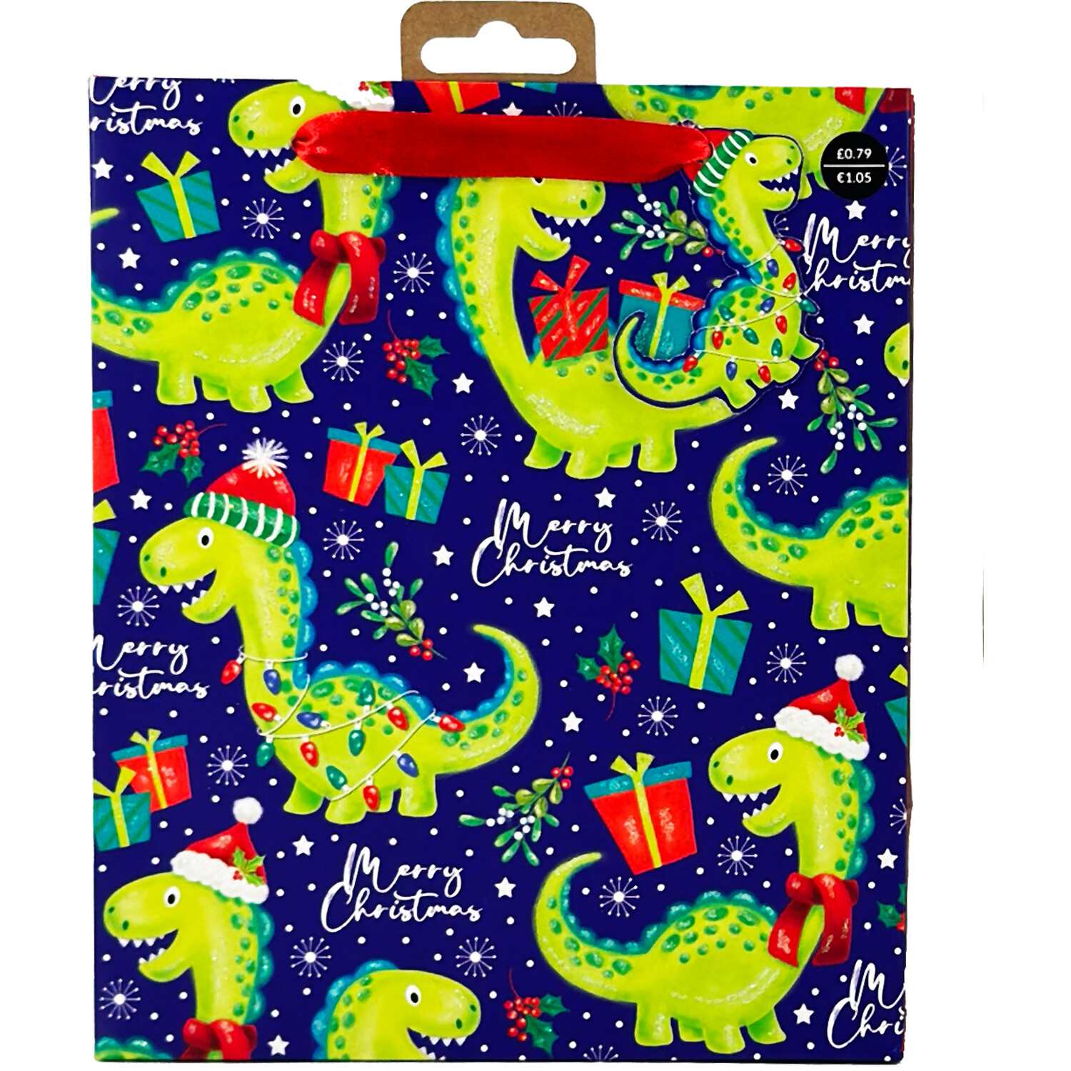 Festive Dinosaur or Reindeer Kids Gift Bag Small Image 5