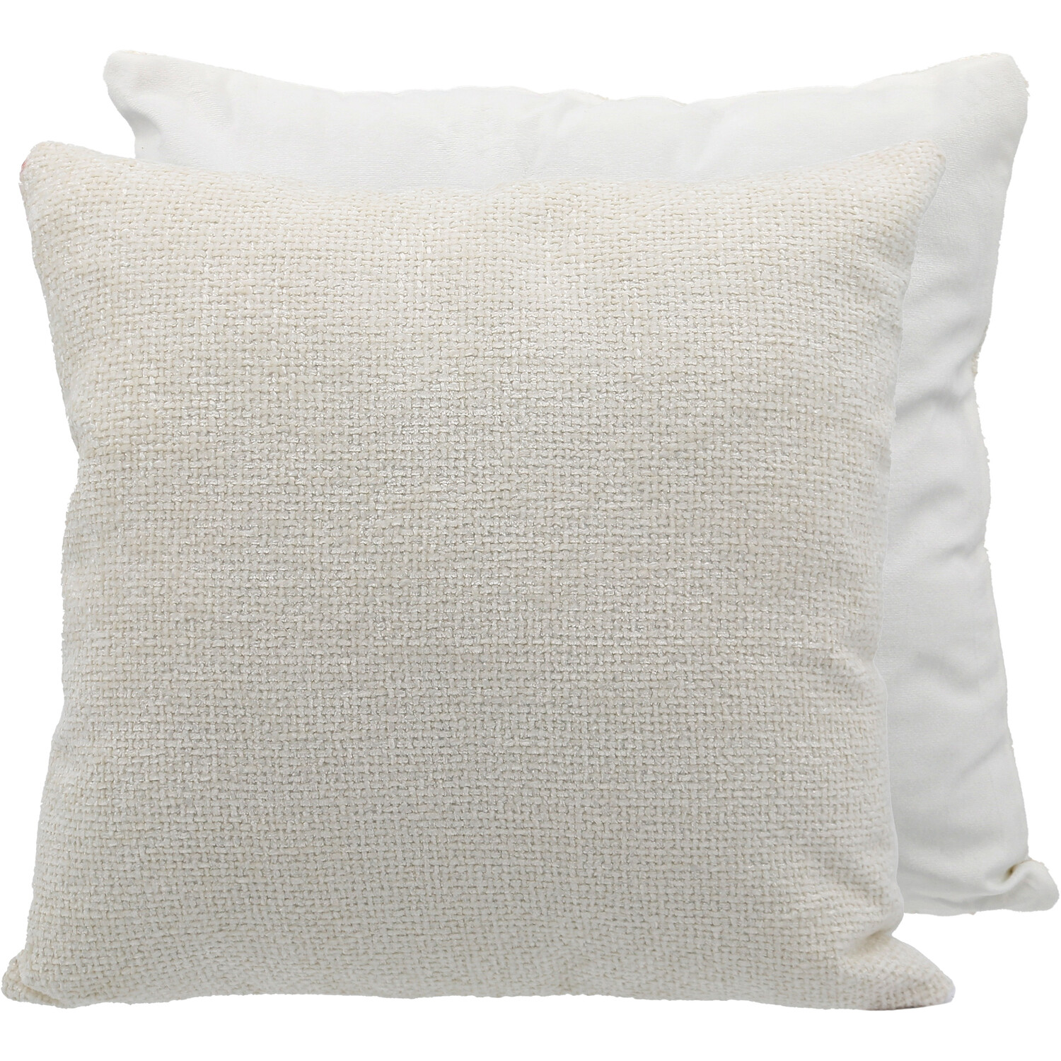 Soft Chenille Boucle Cushion Ivory Image 2