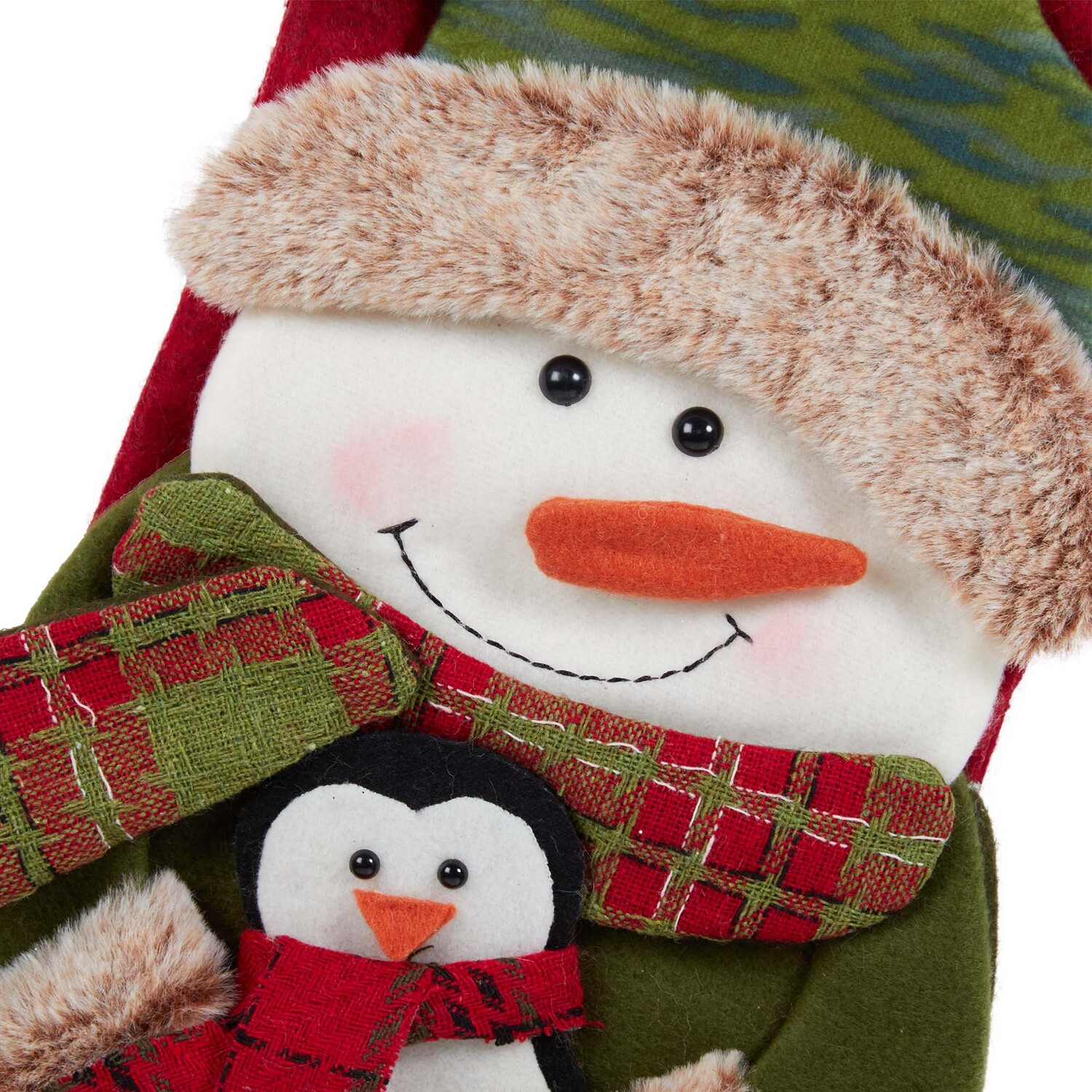 Traditional Snowman Stocking - Red Image 2