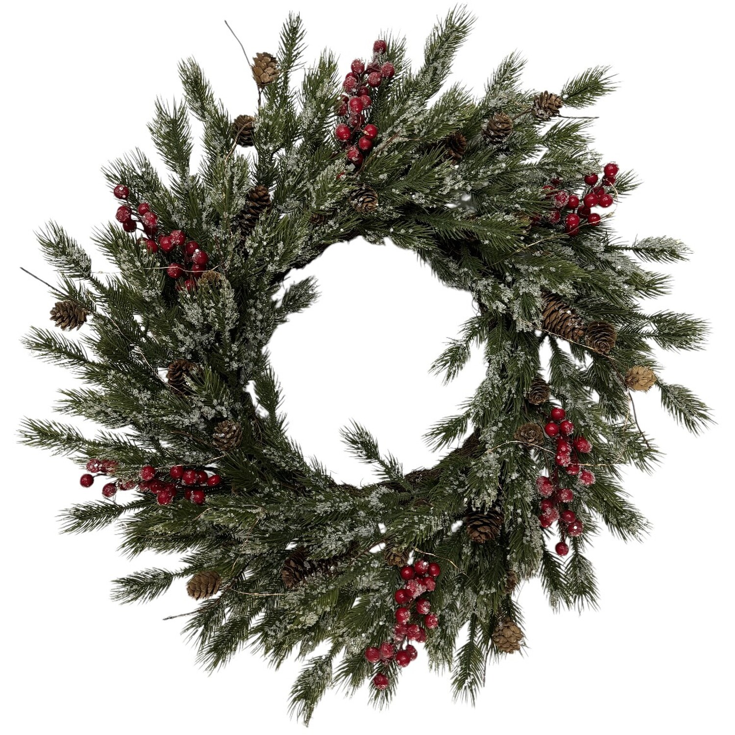 Red Berry Iced Wreath Image 5