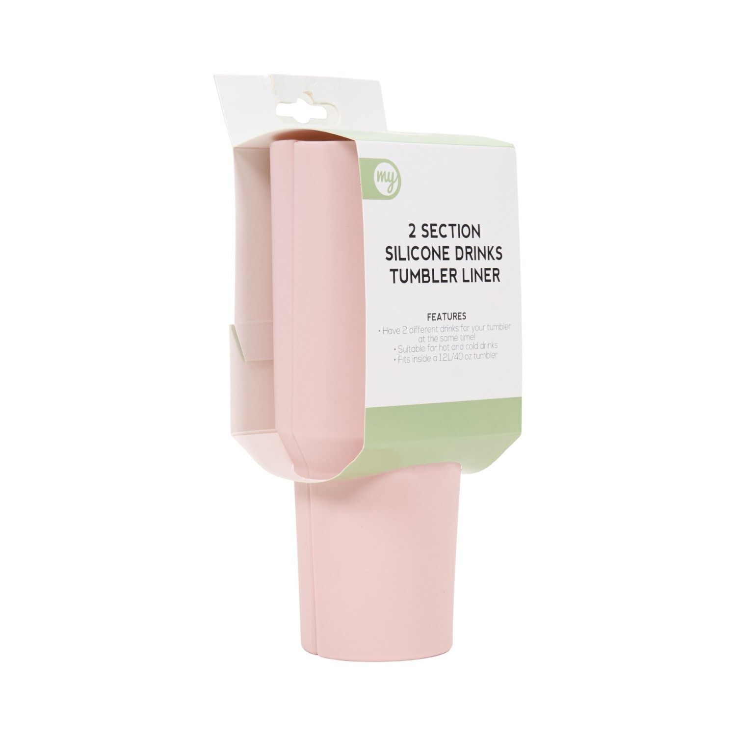 My Kitchen 2 Section Silicone Drinks Tumbler Liner Pink Image 3