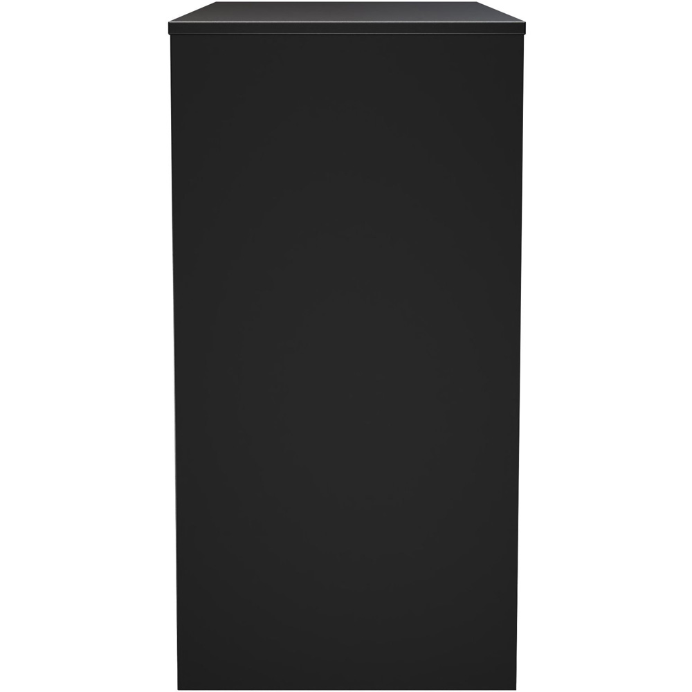 Crowndale Hong Kong 4 Drawer Matt Black Vanity Dressing Table Ready Assembled Image 4