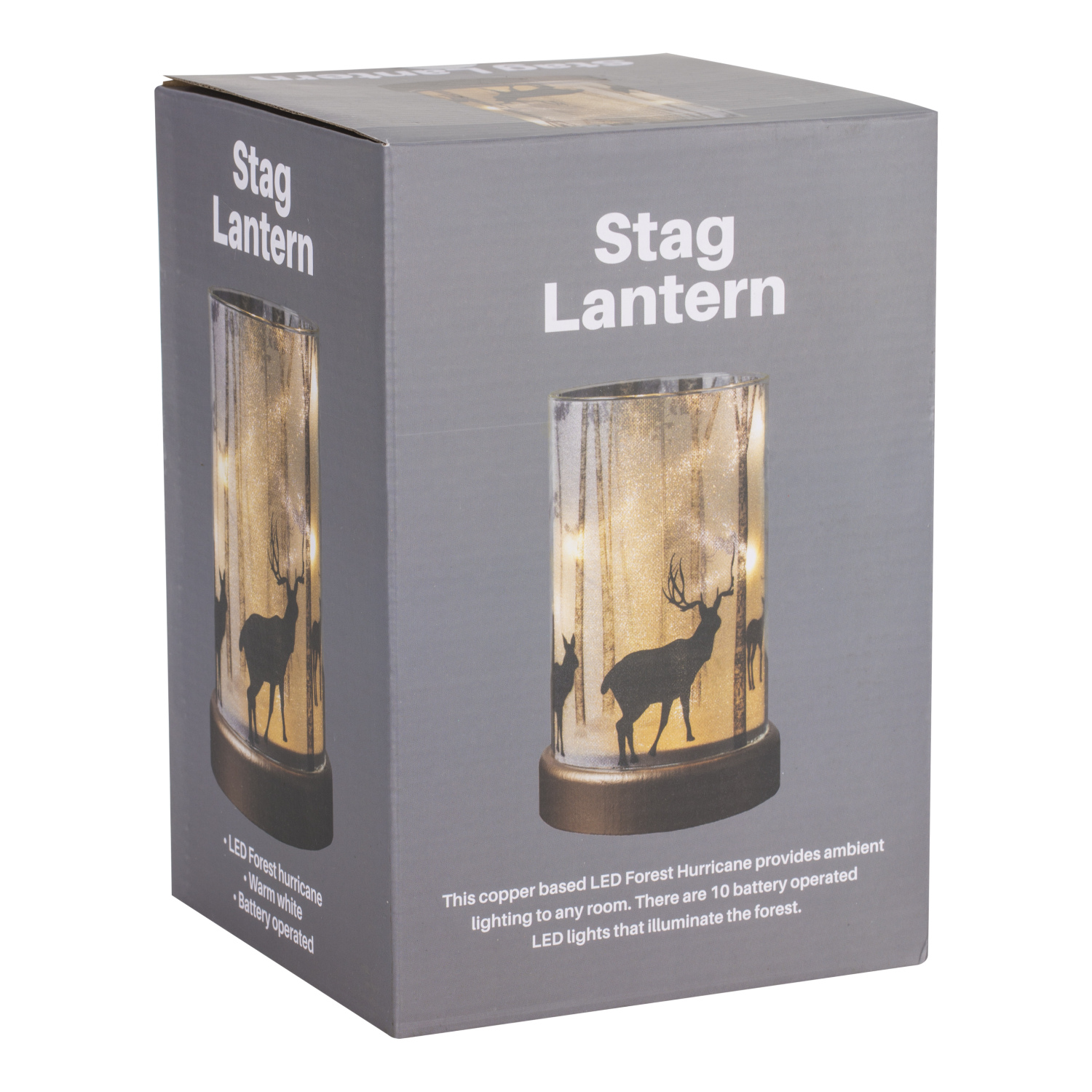 Copper LED Stag Lantern Image 2