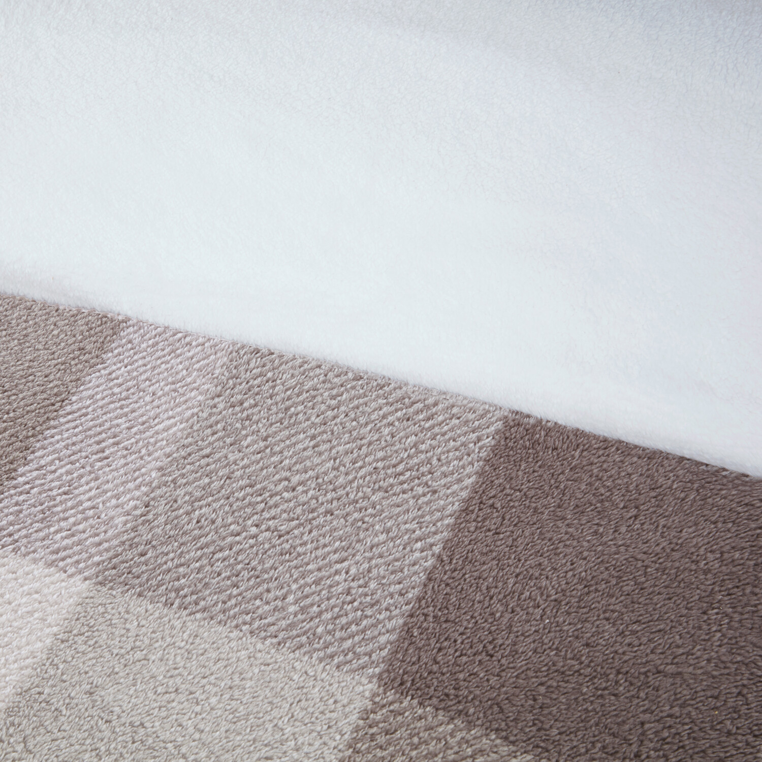 Teddy Fleece Check Duvet Set Grey Double Image 7