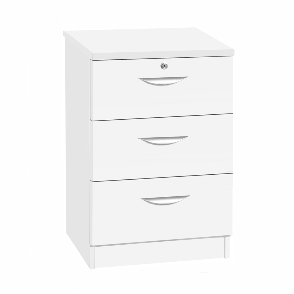 R White Cabinets 3 Drawer White Storage Unit Image 2