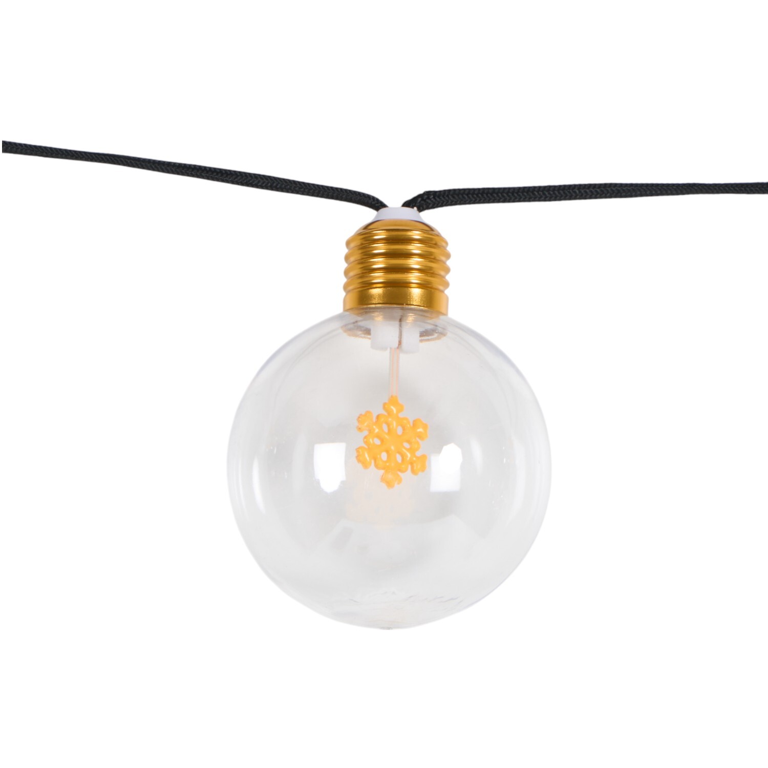 10 LED Christmas Neon Bulb String Light Clear Image 3