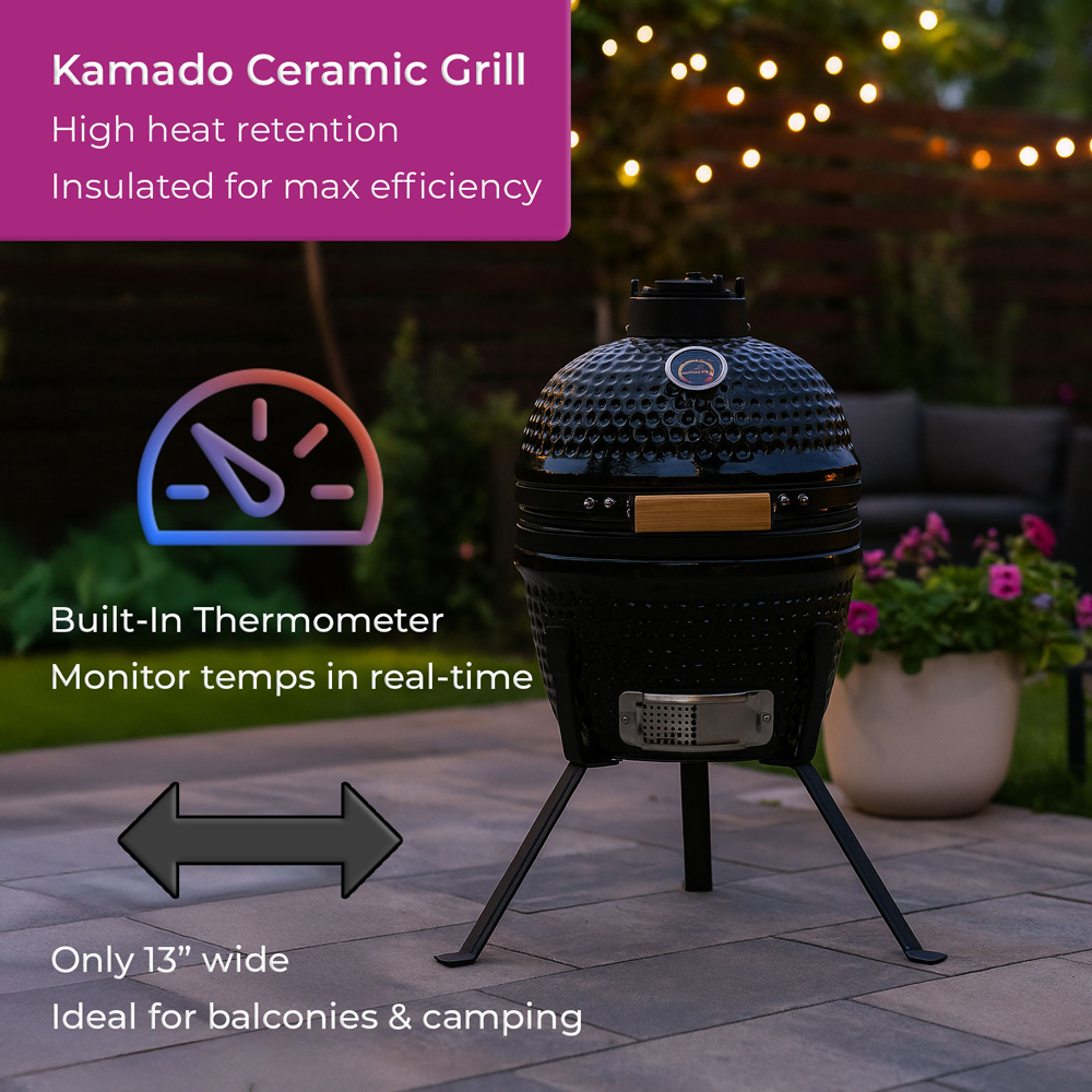 Neo Kamado Ceramic Mini BBQ Grill Image 3
