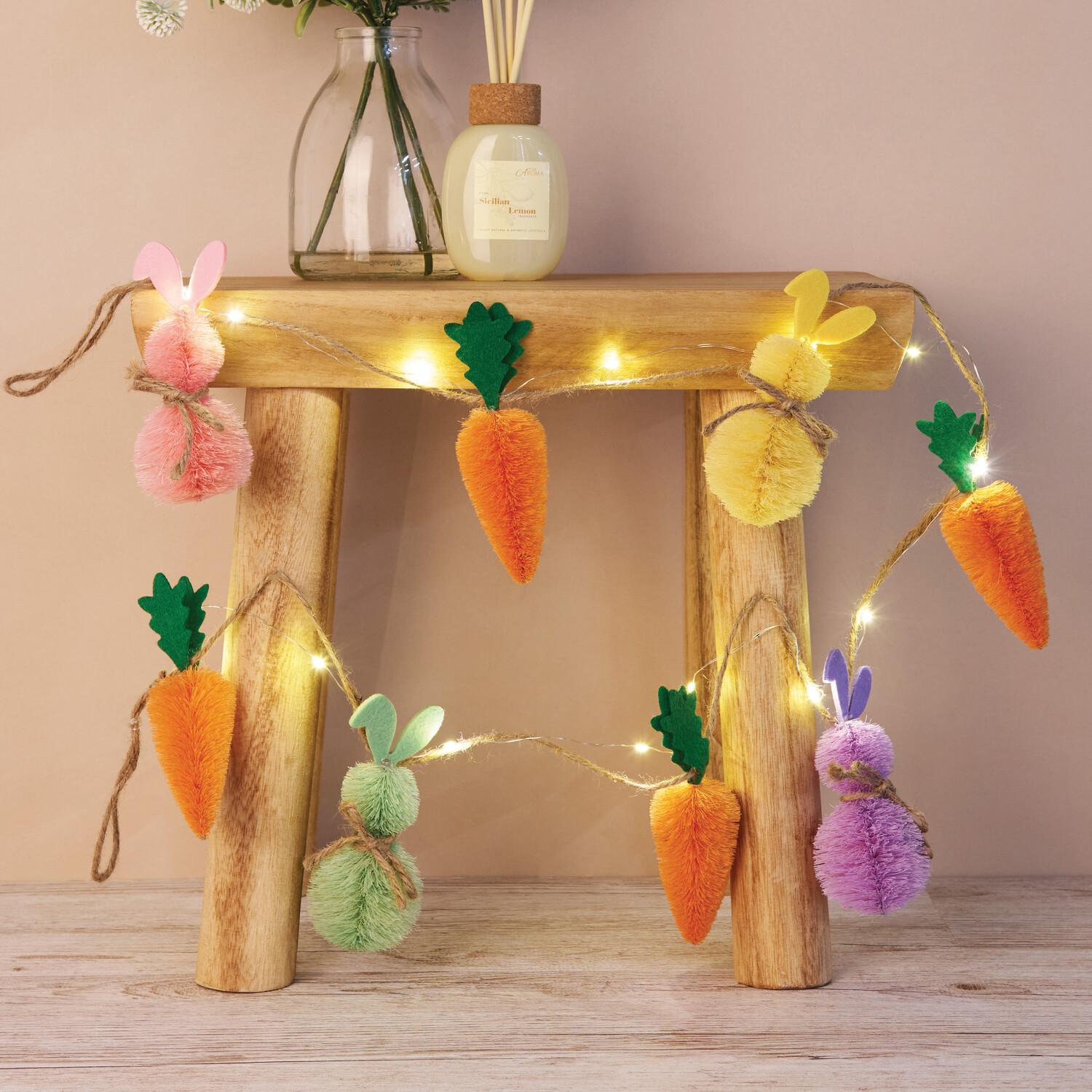Rabbit and Carrot String Light Image 2