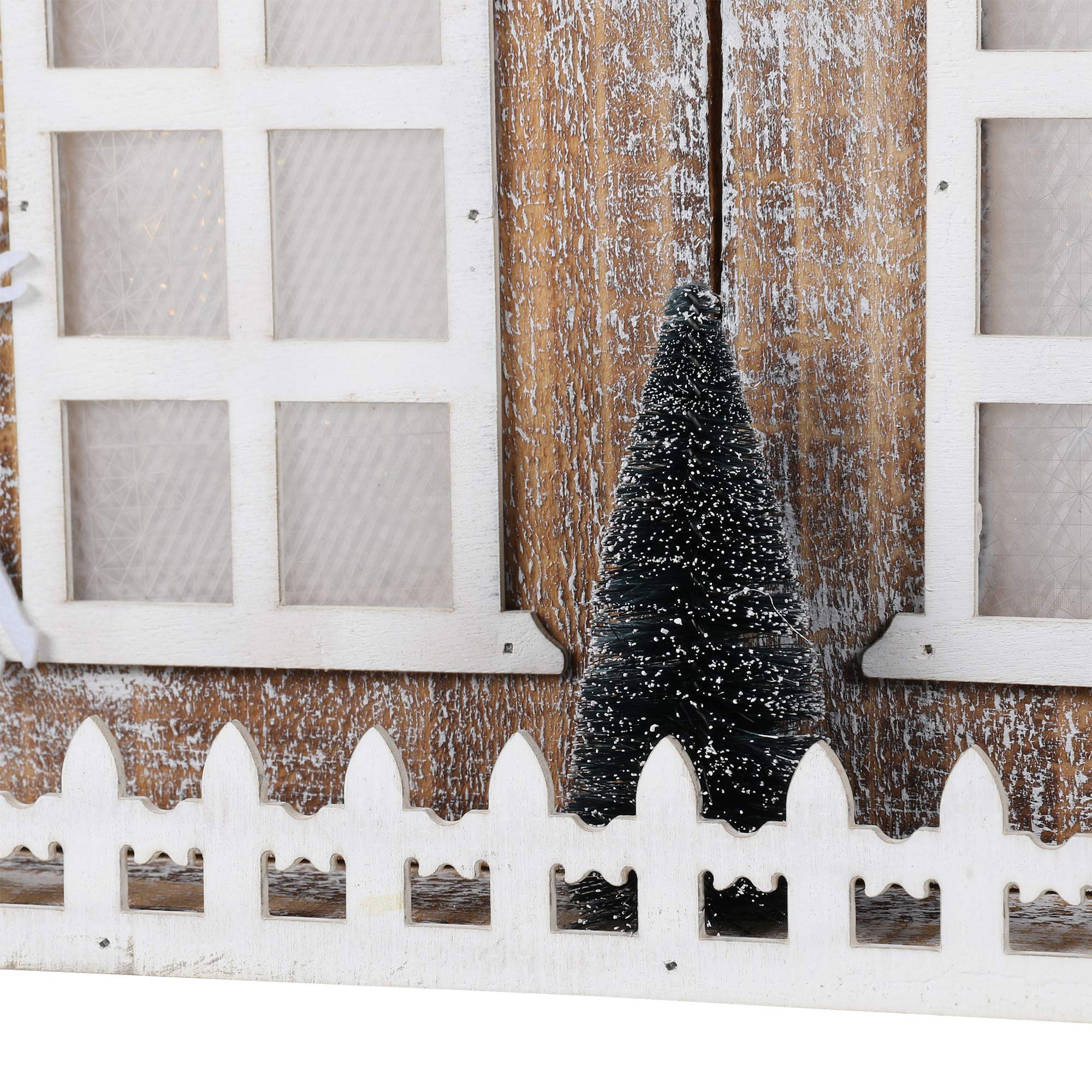 LED Wooden Folding House Decoration - Natural Image 6