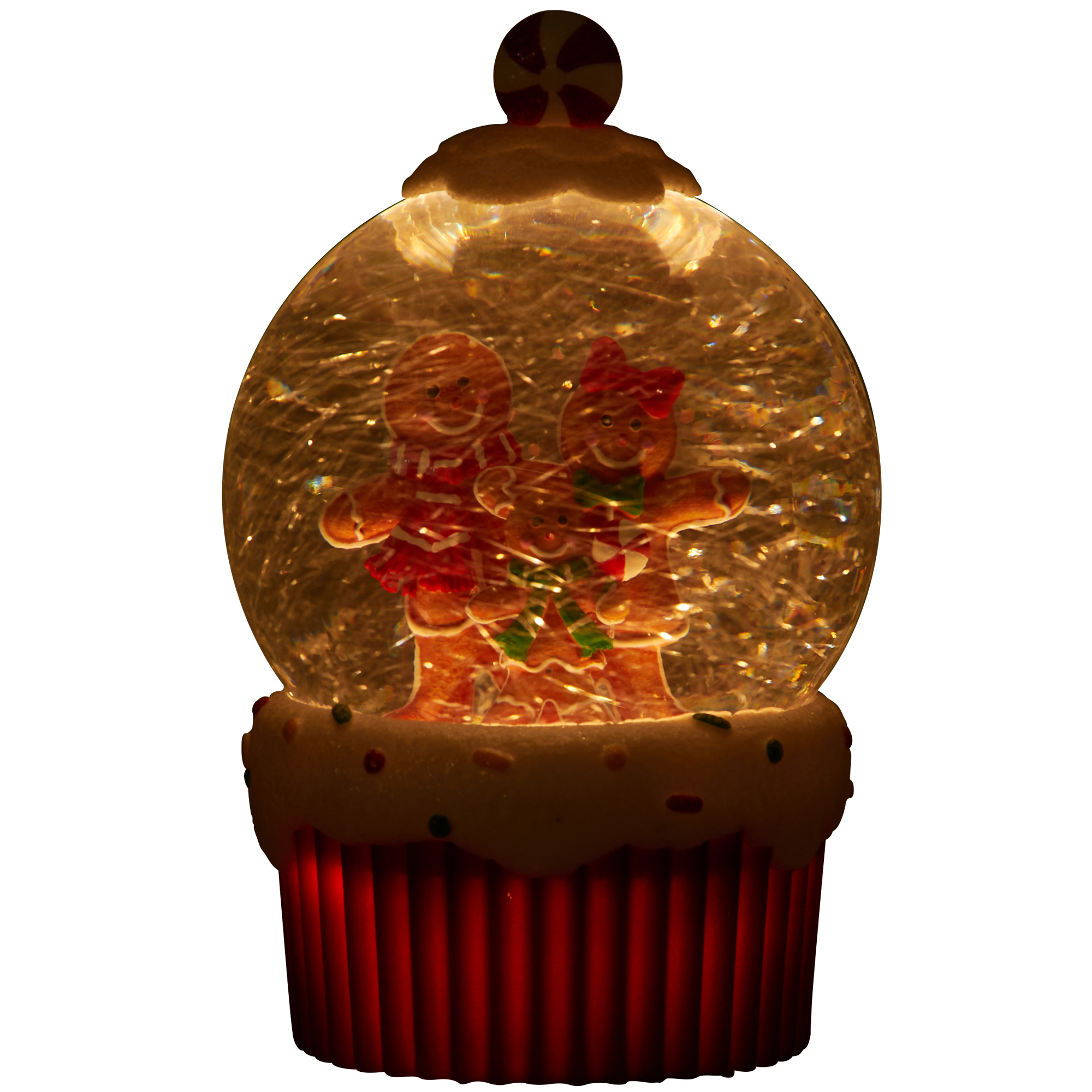 Gingerbread LED Glitter Spinner Image 4