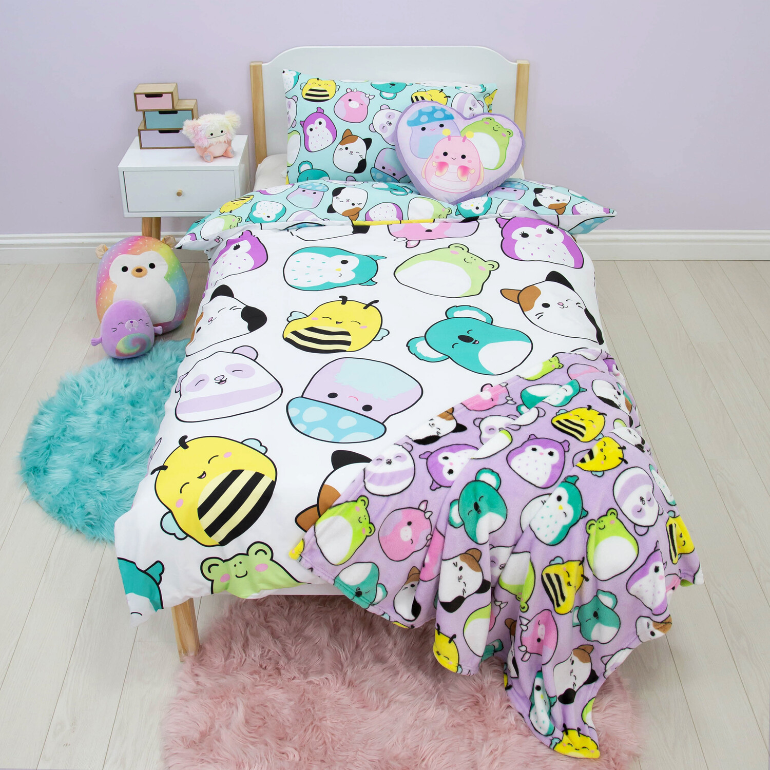 Squishmallows Happy Duvet Cover and Pillowcase Set Image 8