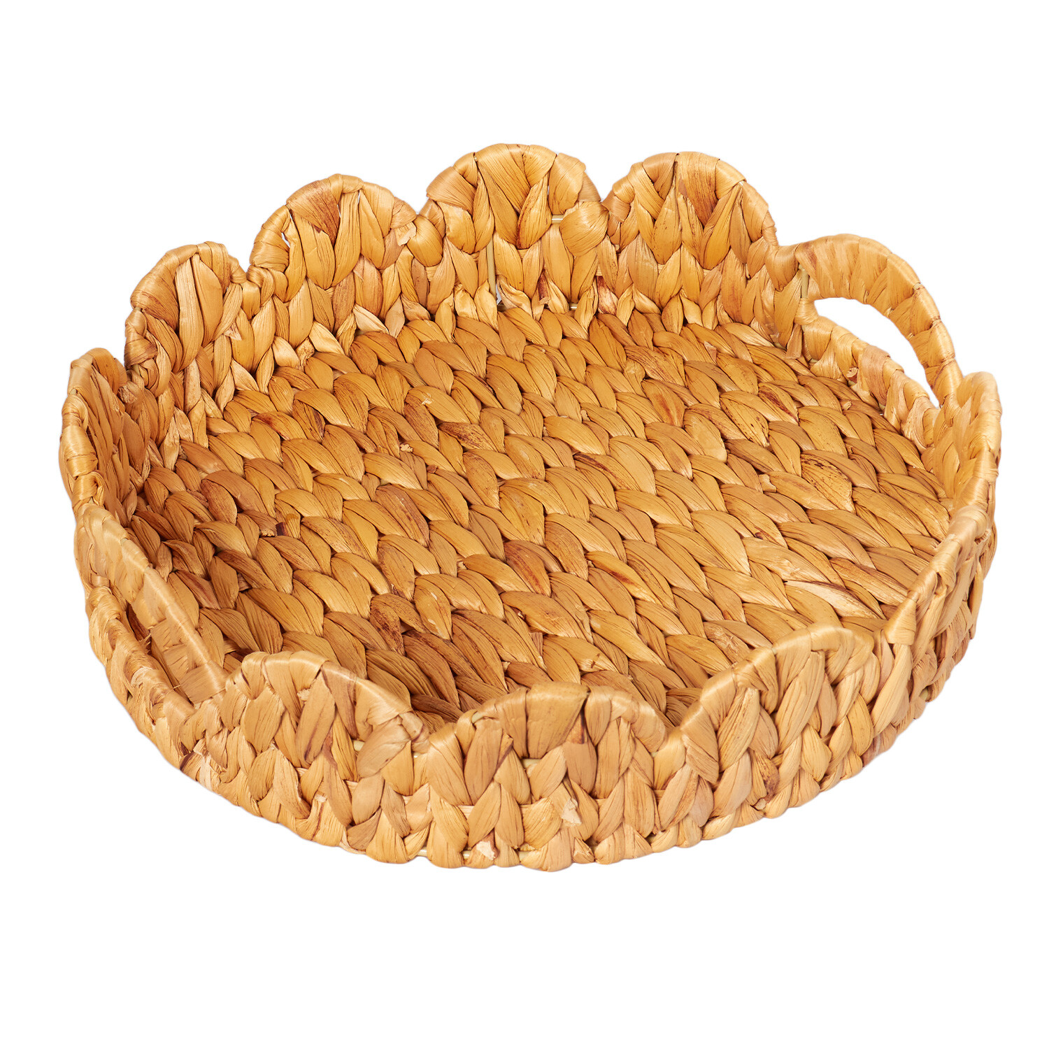 Brown Scalloped Edge Tray Ornament Image 4