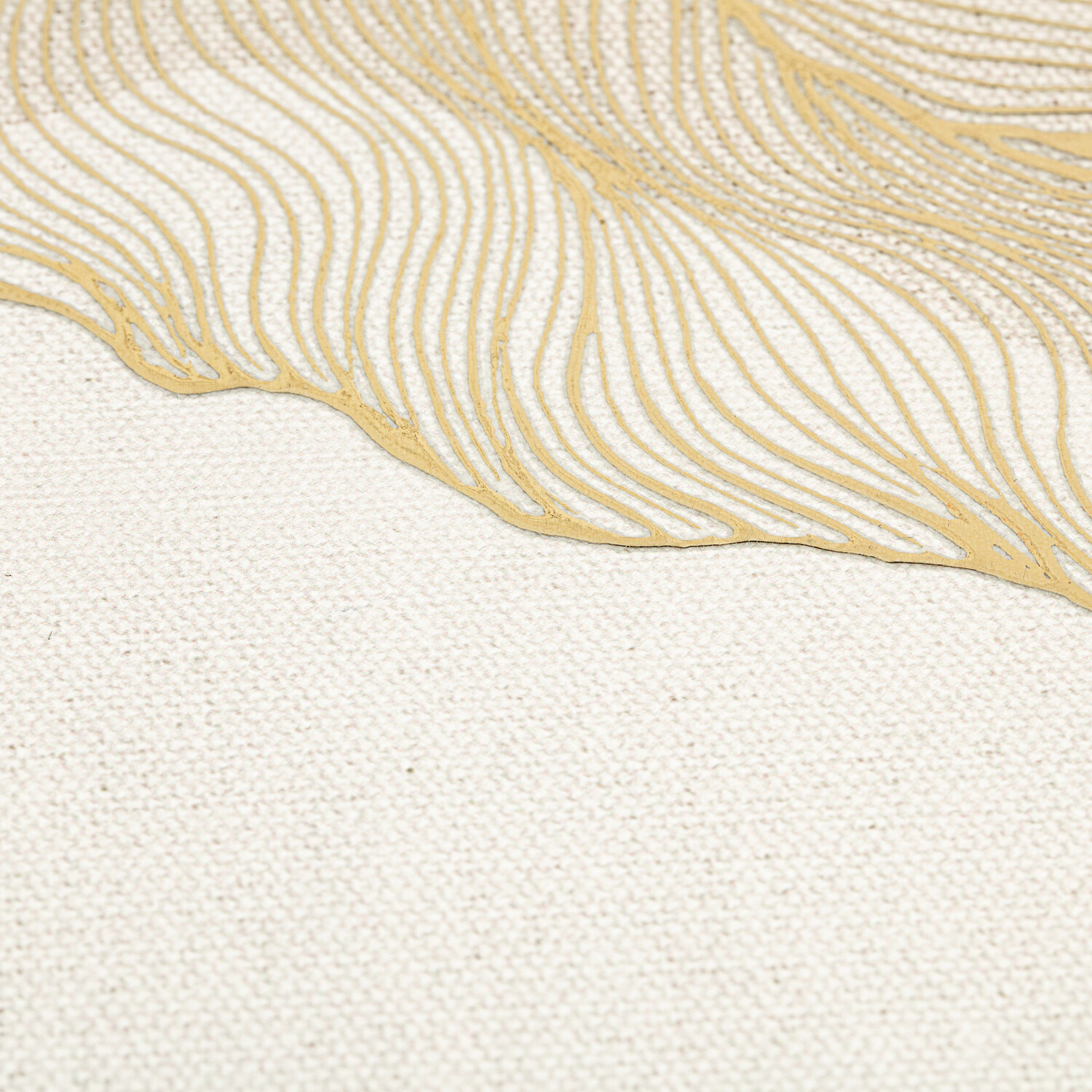 Metallic Wave Framed Art Gold Image 4