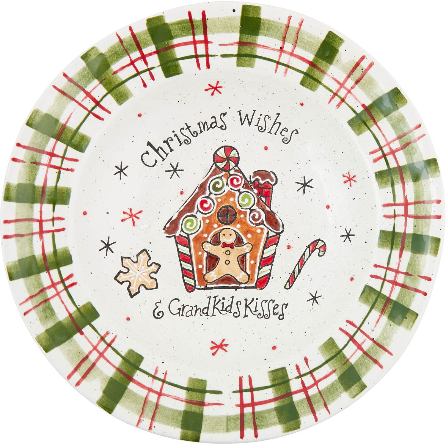 Festive Stone Gingerbread Bowl - White Image 2