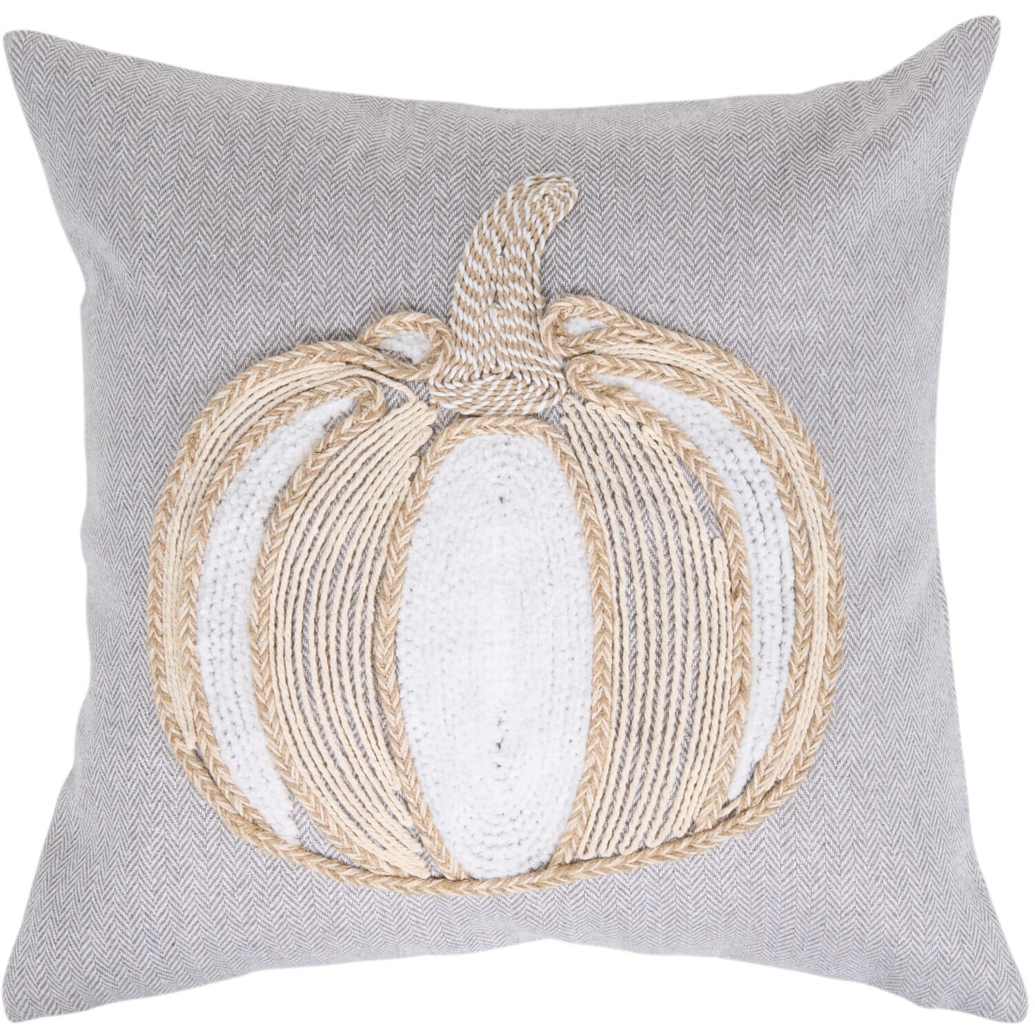 Textured Pumpkin Cushion Grey Image 1