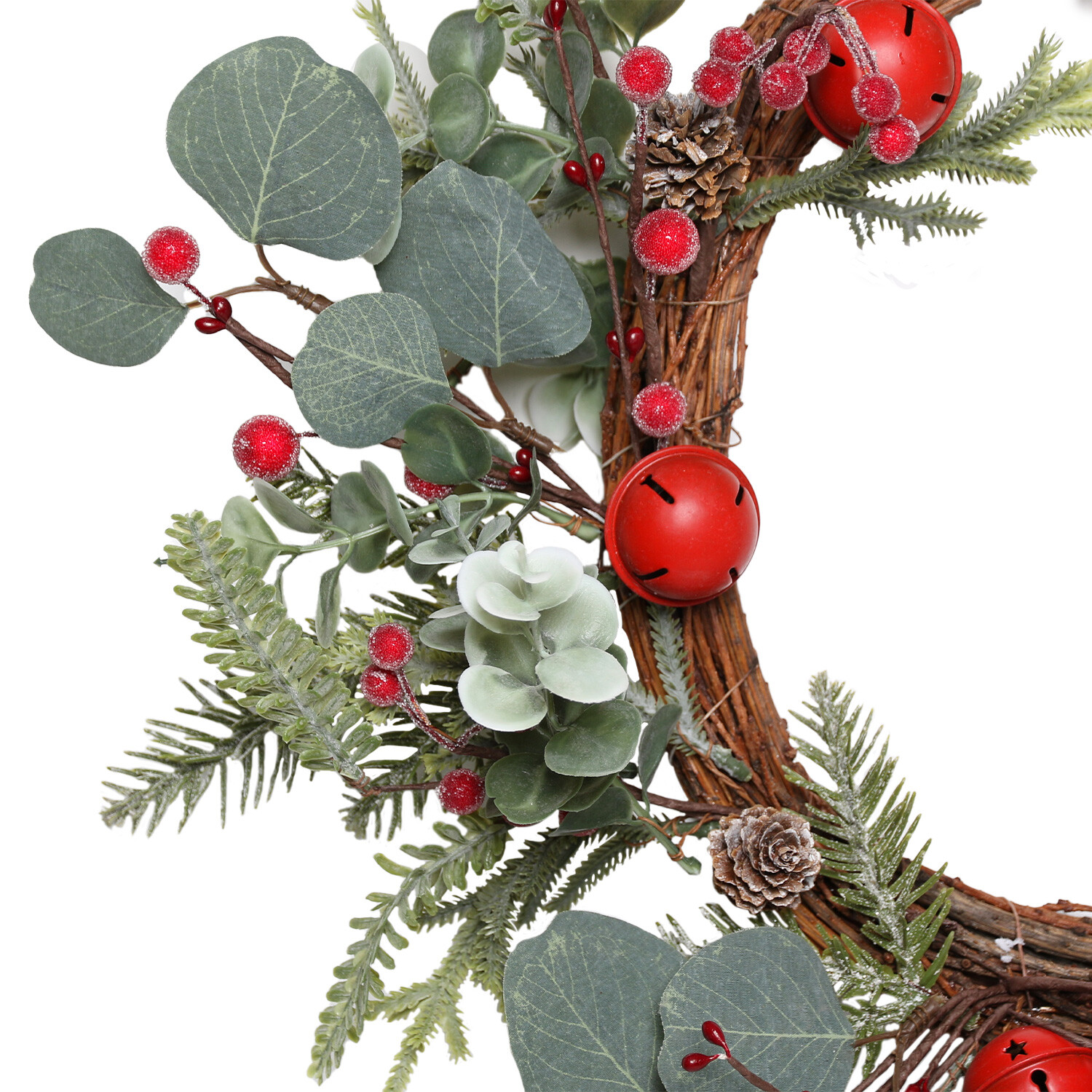 Red Berry With Bells Wreath Image 2
