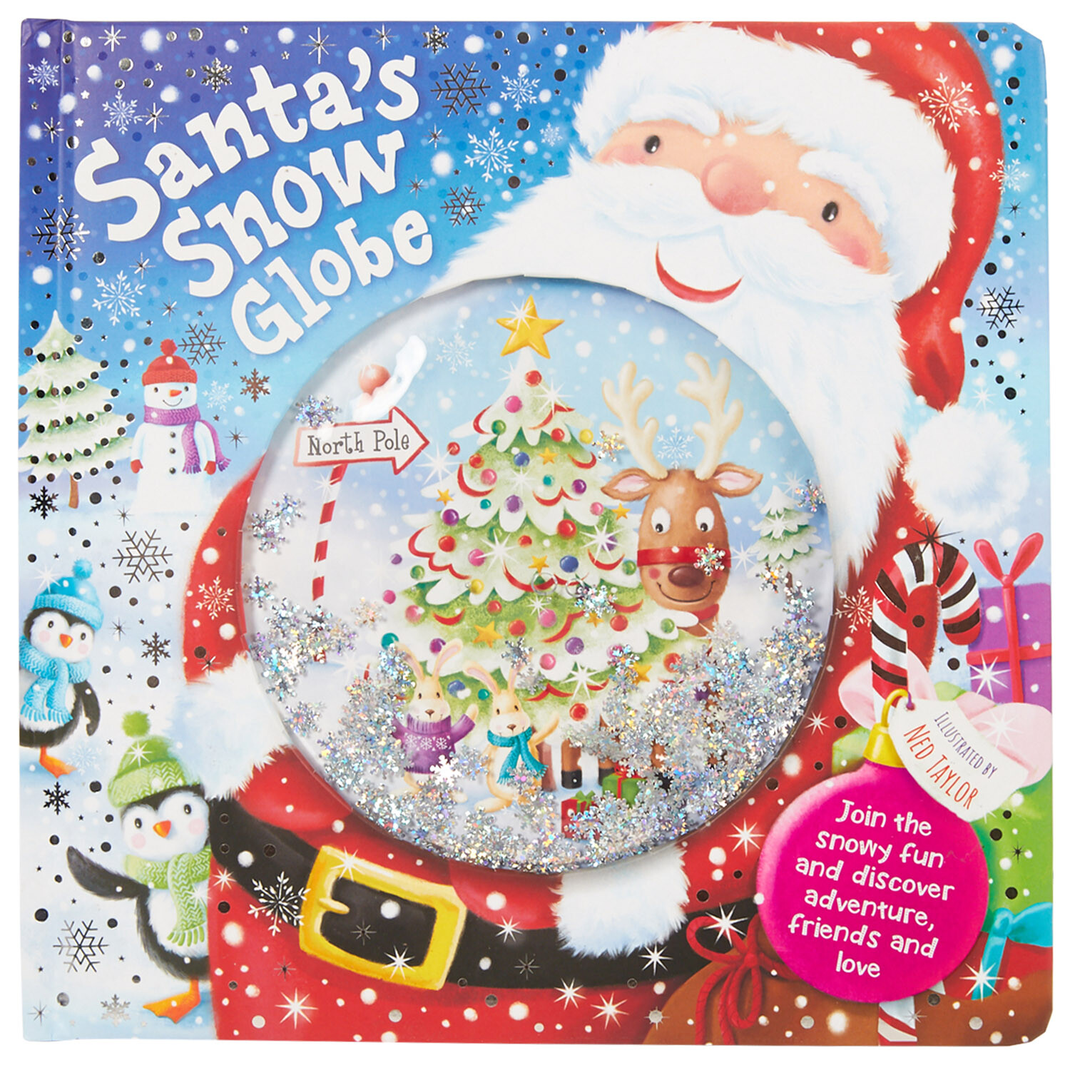 Santa or Penguin Glitter Globes Book - Multicolour Image 3