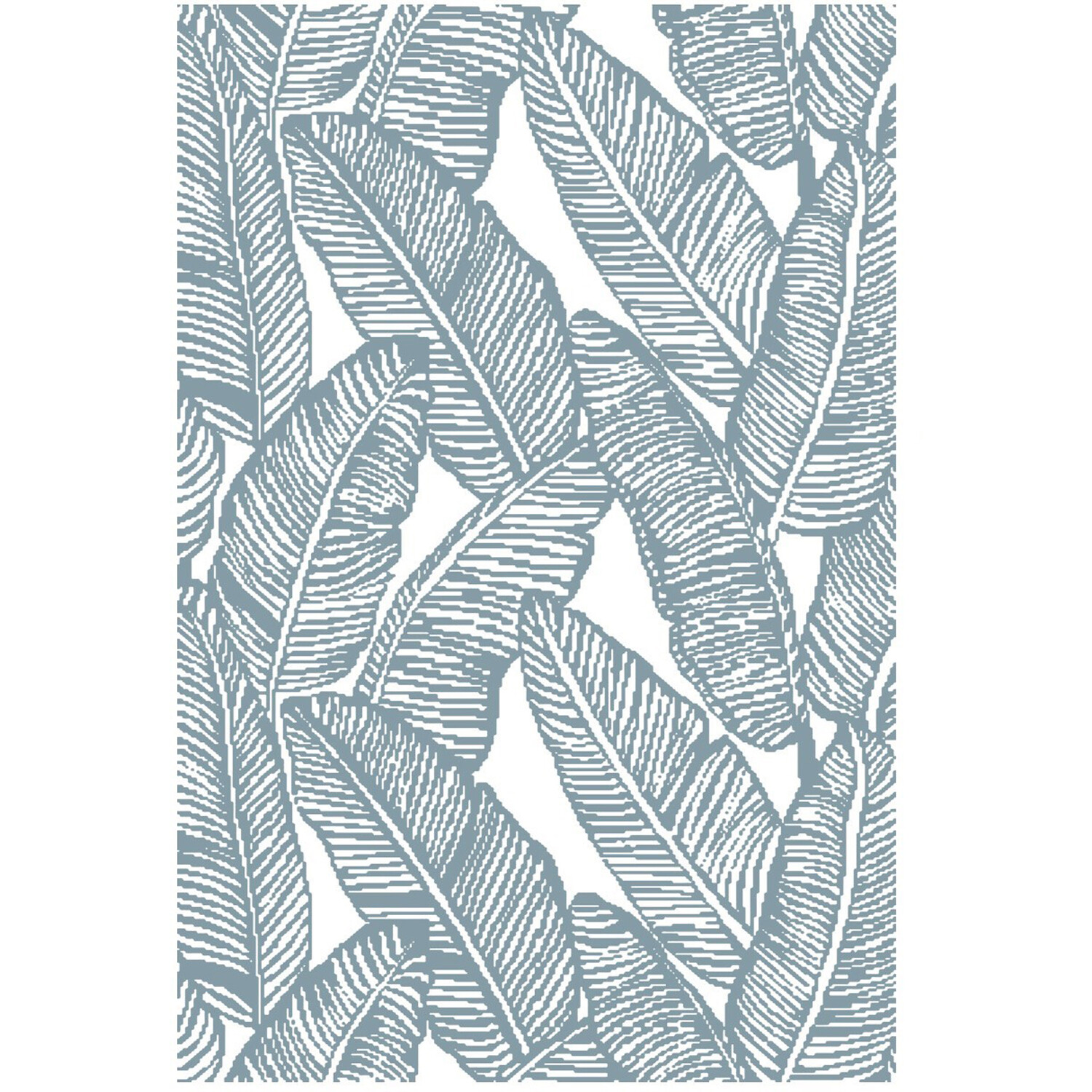 Leaf Reversible Outdoor Rug - Blue Image 1