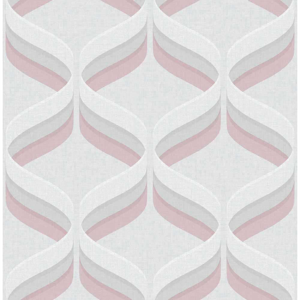Fresco Retro Ogee Pink Wallpaper Image 1