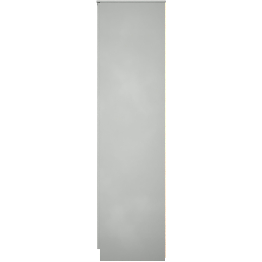 Crowndale Milan 3 Door Dusk Grey Tall Mirrored Wardrobe Ready Assembled Image 3
