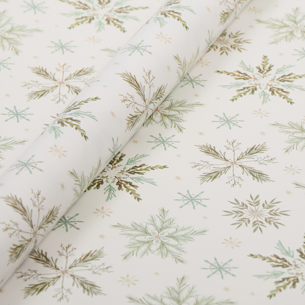 Scandi Snowflake Gift Wrap Image 2