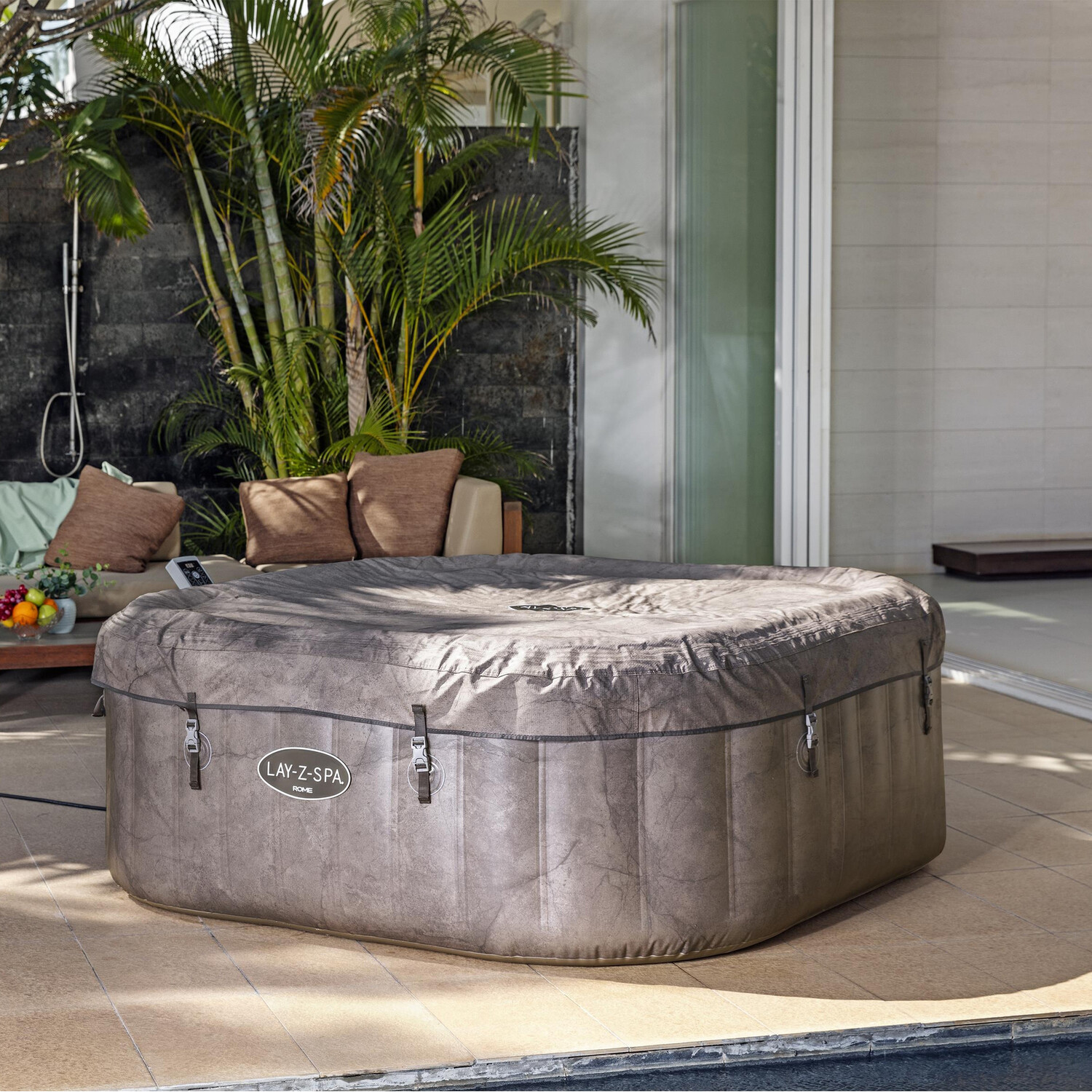 Lay-Z-Spa Rome MaxHold Smart AirJet - Brown Image 5