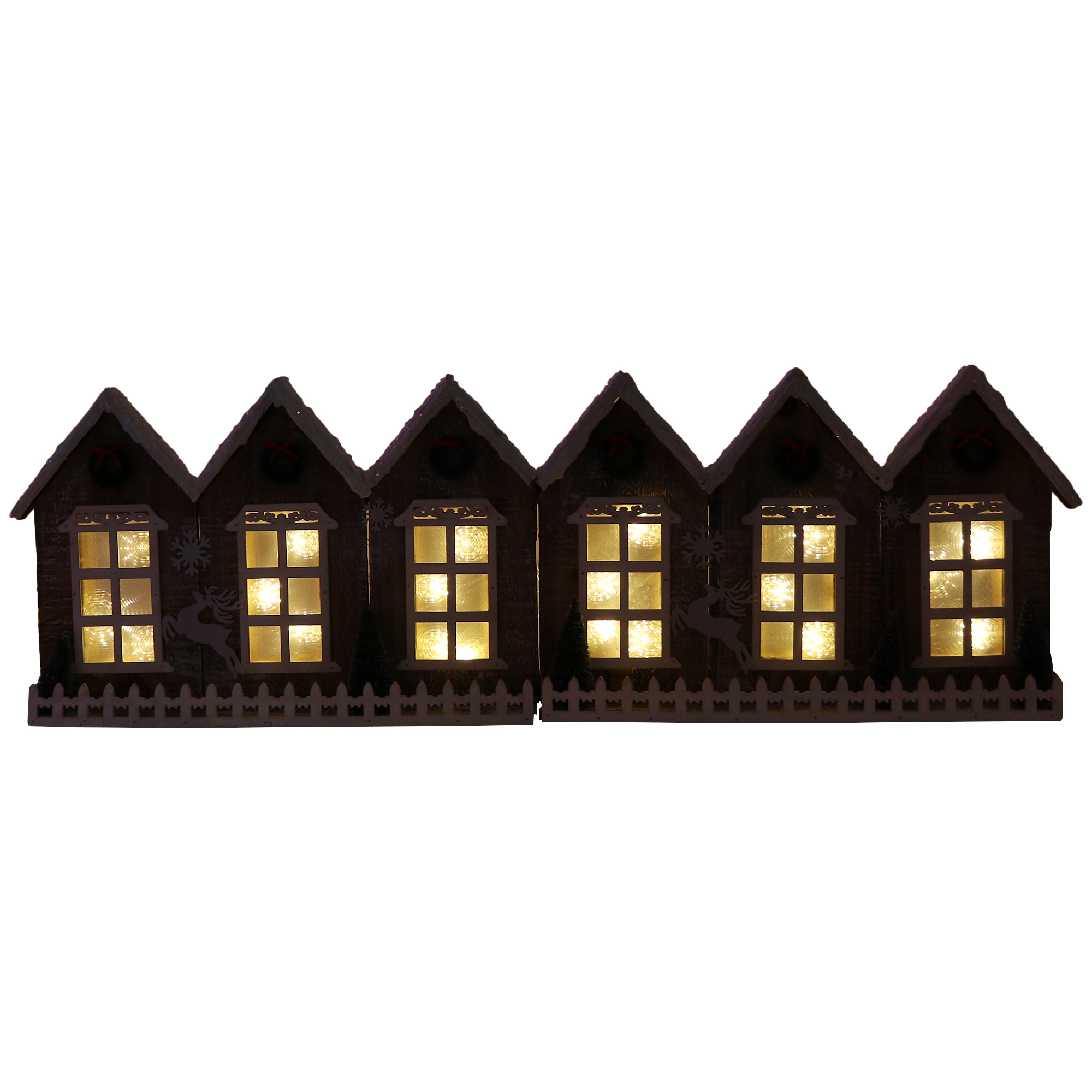 LED Wooden Folding House Decoration - Natural Image 3