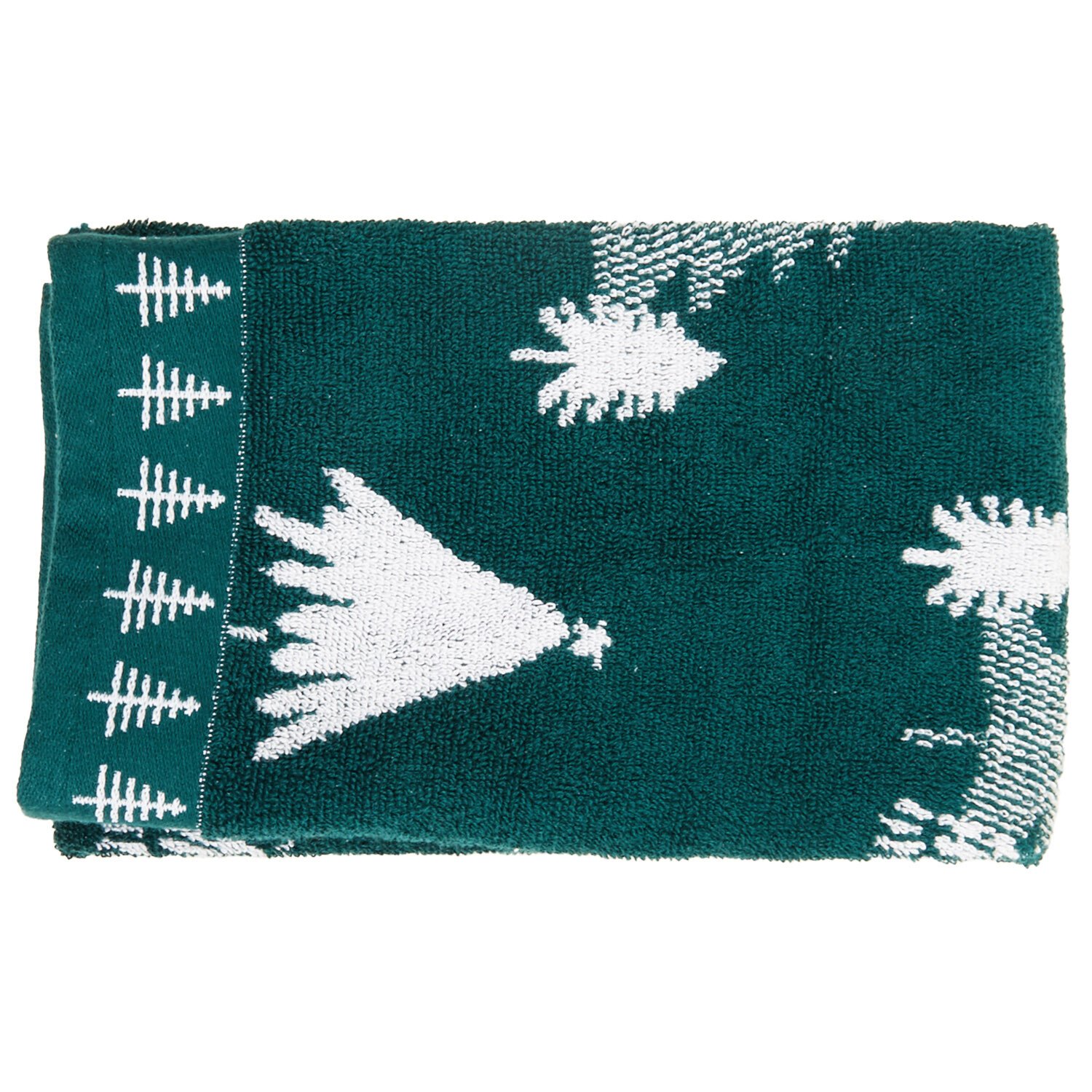 Christmas Tree Cotton Hand Towel - Green Image 2
