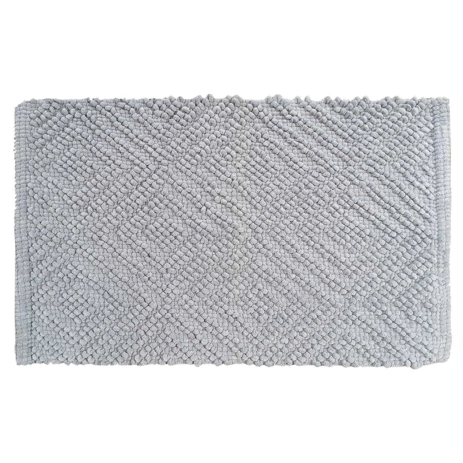 Diamond Bobble Bath Mat - Silver Image