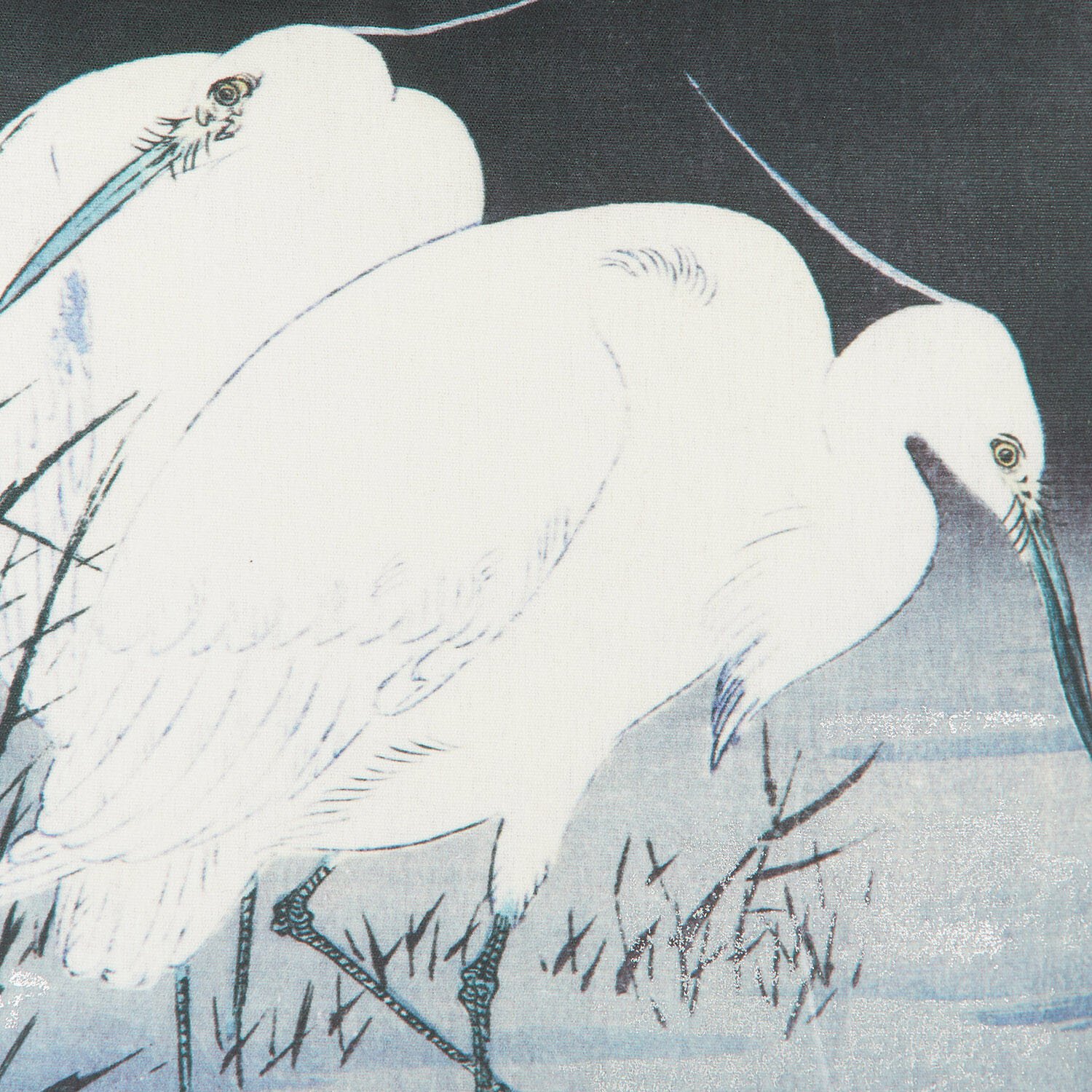 Ohara Kohson Oriental Cranes Cushion - Multicolour Image 4