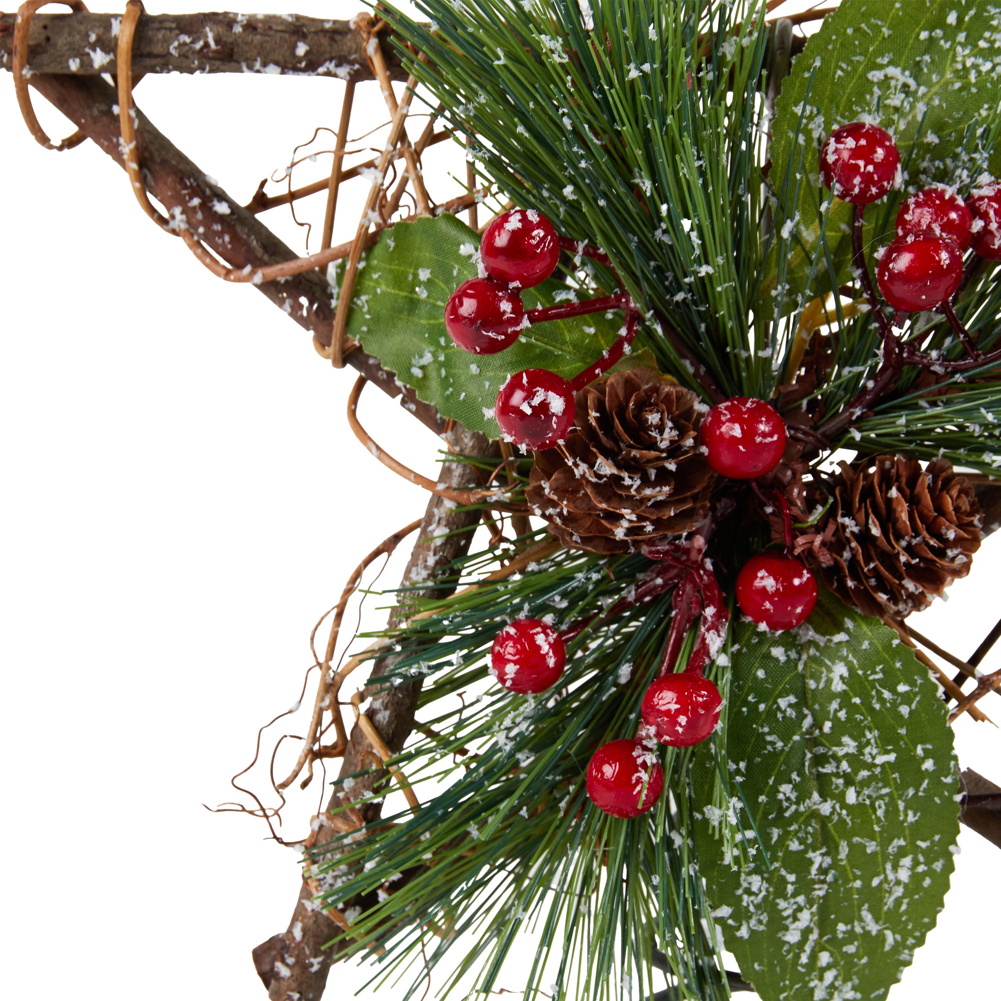 Rattan Star Tree Topper - Brown Image 2