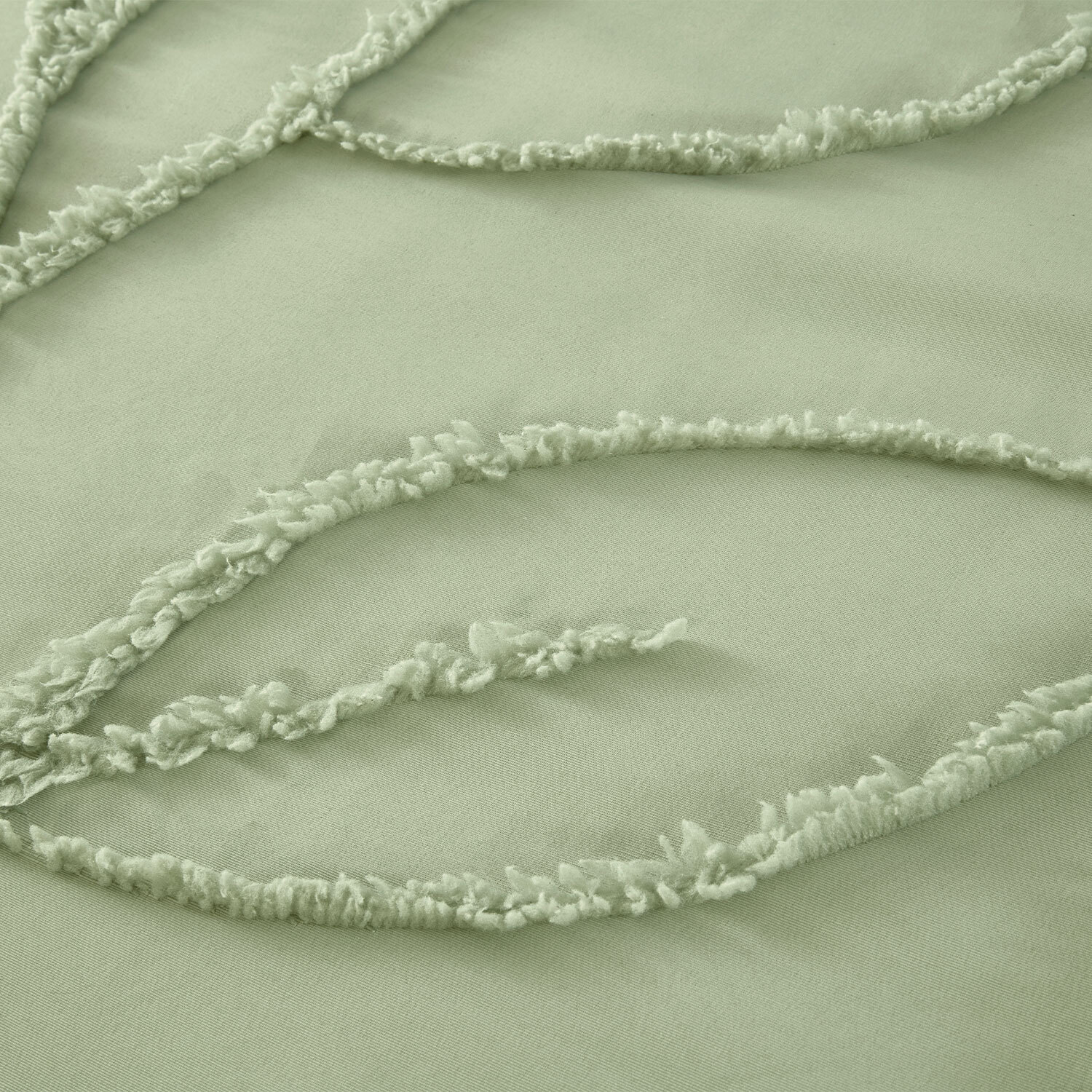 Eden Tufted Duvet Set - Sage / Double Image 2