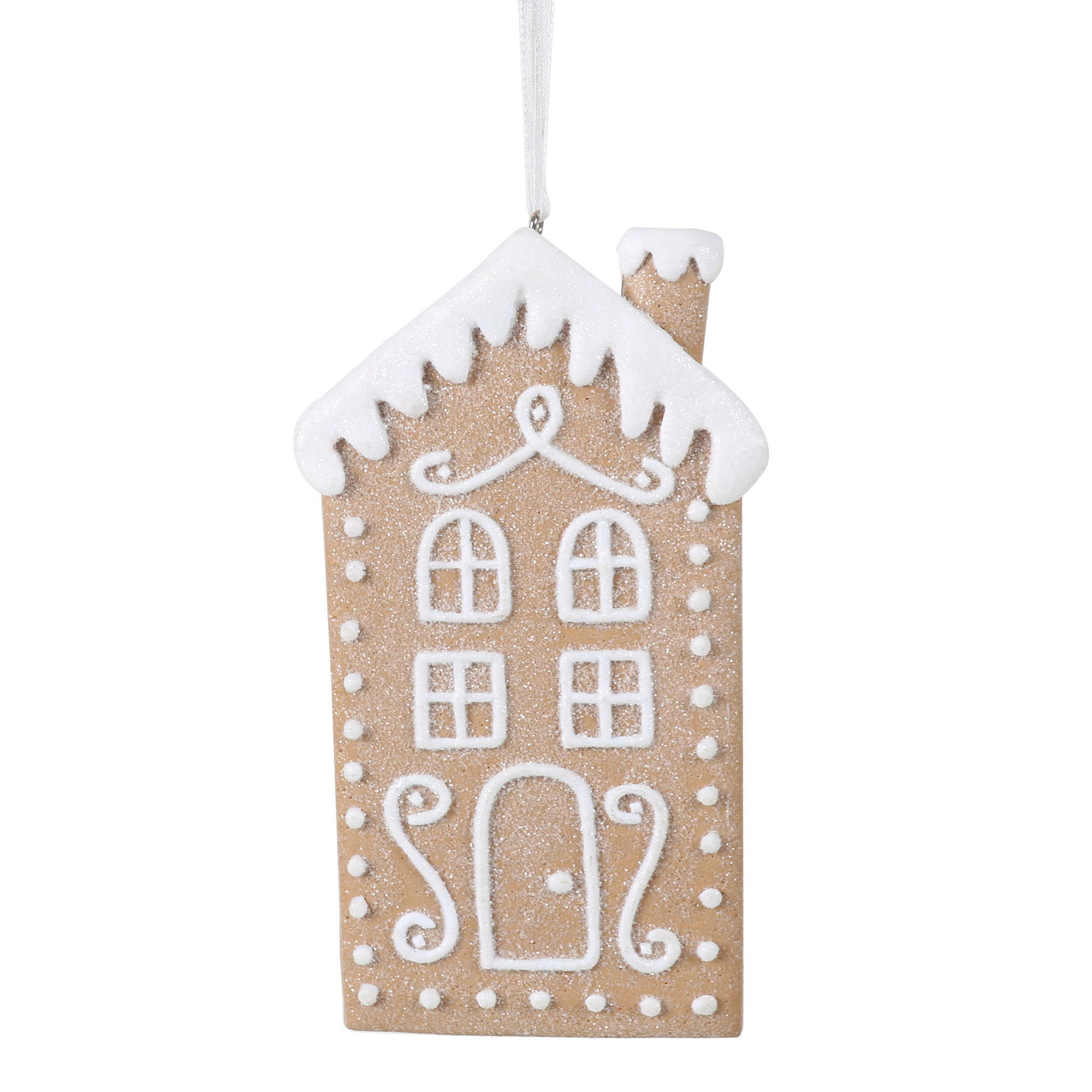 Frosted Gingerbread Hanging Decoration Image 1