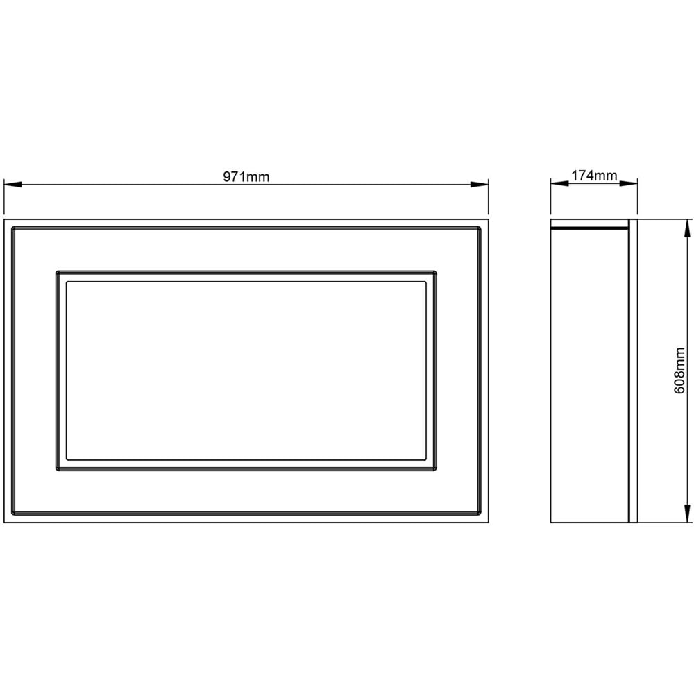 Be Modern Albali Anthracite Timber Wall Hung Electric Fireplace 38 inch Image 7