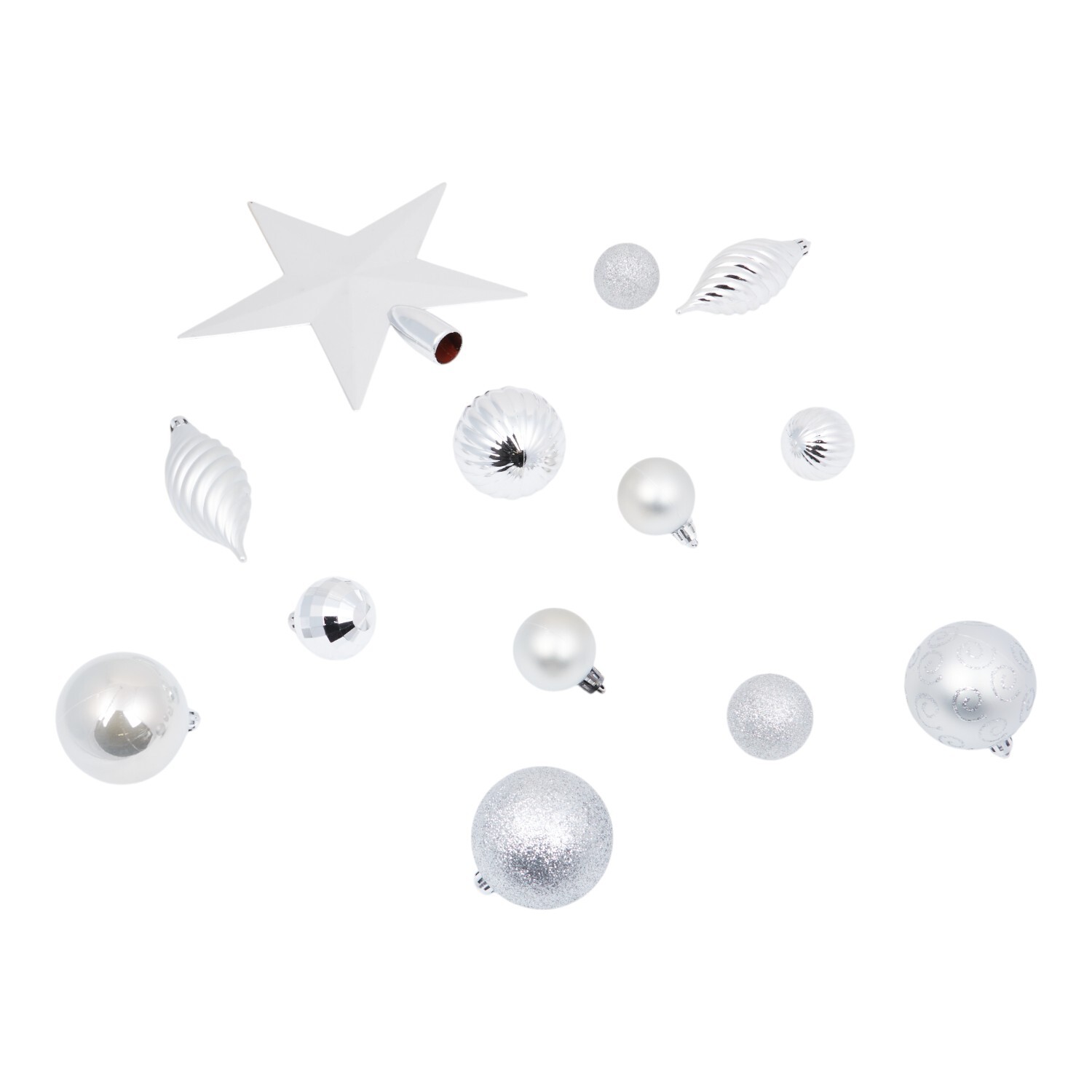 57 Piece Bauble and Tree Topper Set Image 6