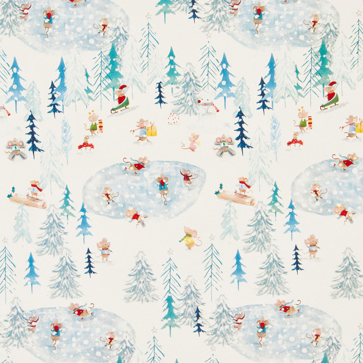 Festive Scene Gift Wrap 4m Image 2