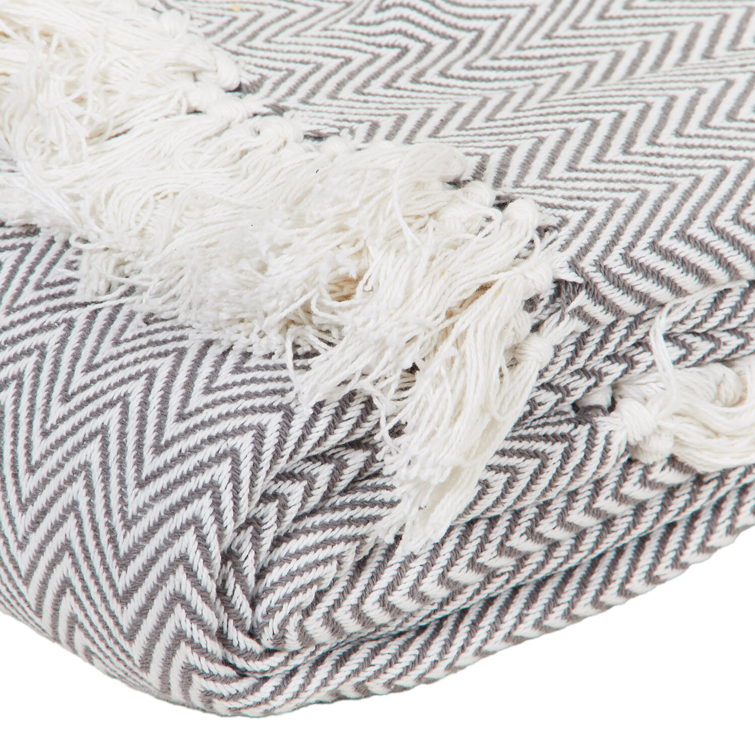 Winkworth Herringbone Throw - Grey Image 4