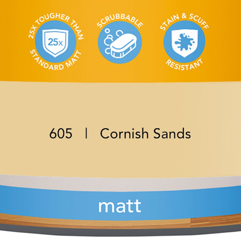 Wilko Tough & Washable Cornish Sands Matt Emulsion Paint 2.5L Image 4