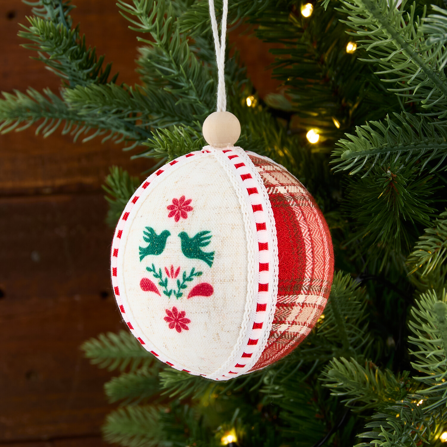 Tartan Fabric Bauble Image 7