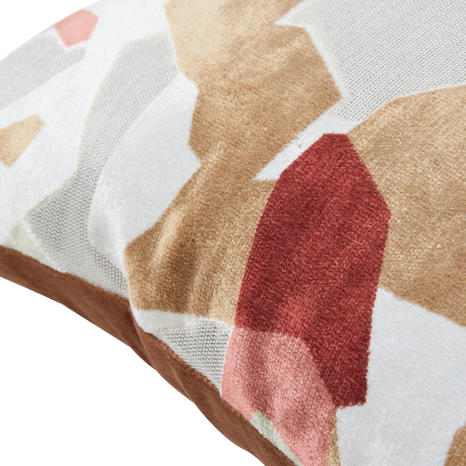 Geo Distressed Jacquard Cushion Image 3