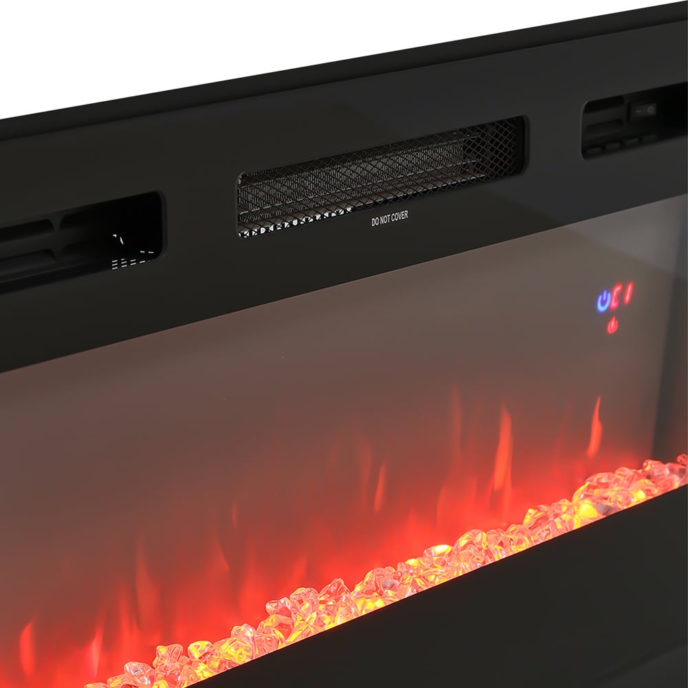 Living and Home 36 Inch Electric Fireplace Black Surround Set TV Stand with 3 Flame Colours Image 3