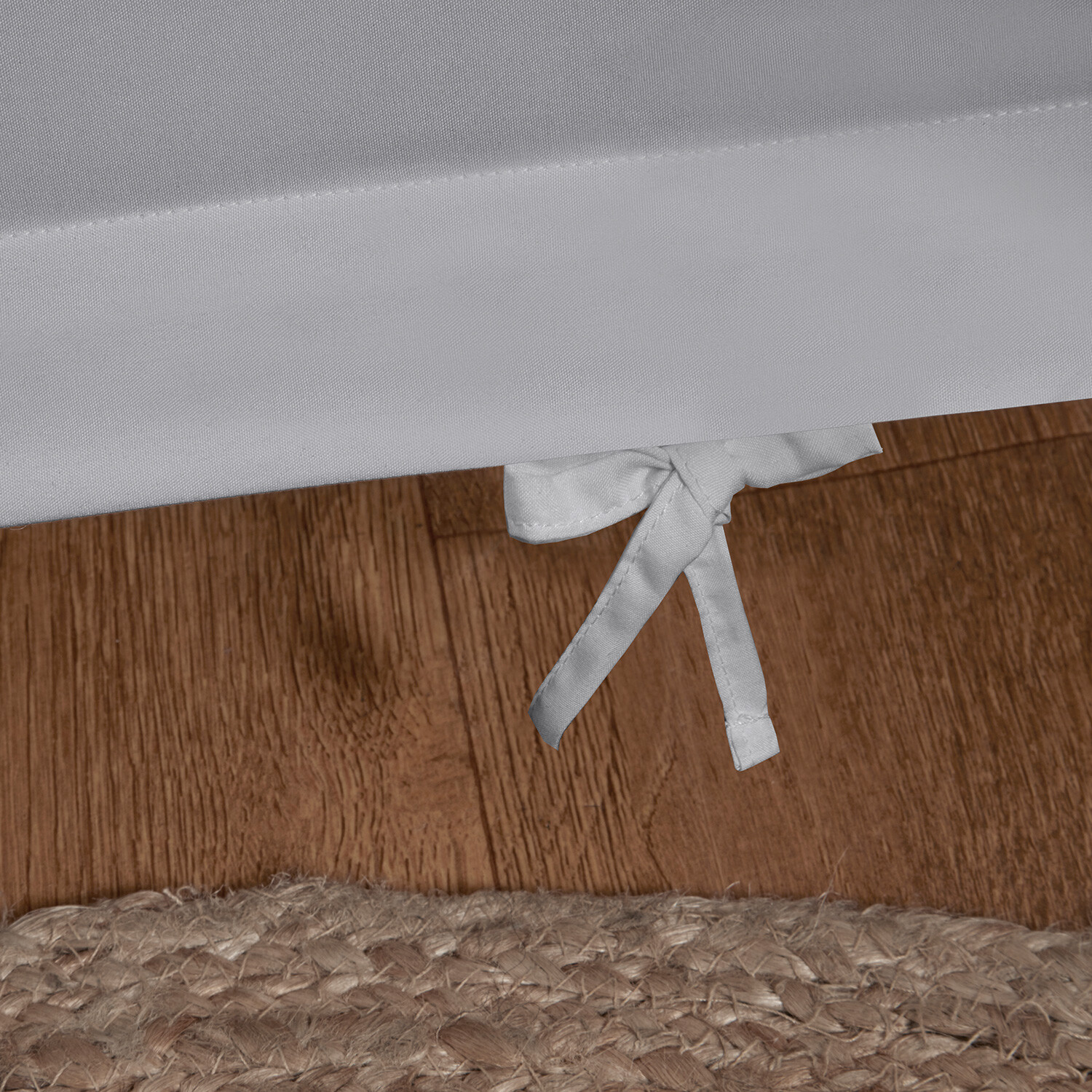 My Home Moda Tied Duvet Cover and Pillowcase Set - Silver / King Image 2